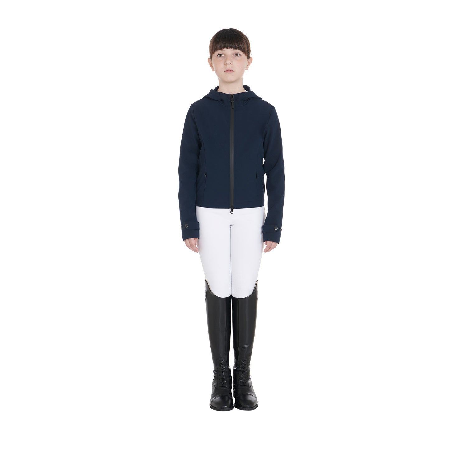 Kids' slim fit softshell jacket in technical fabric