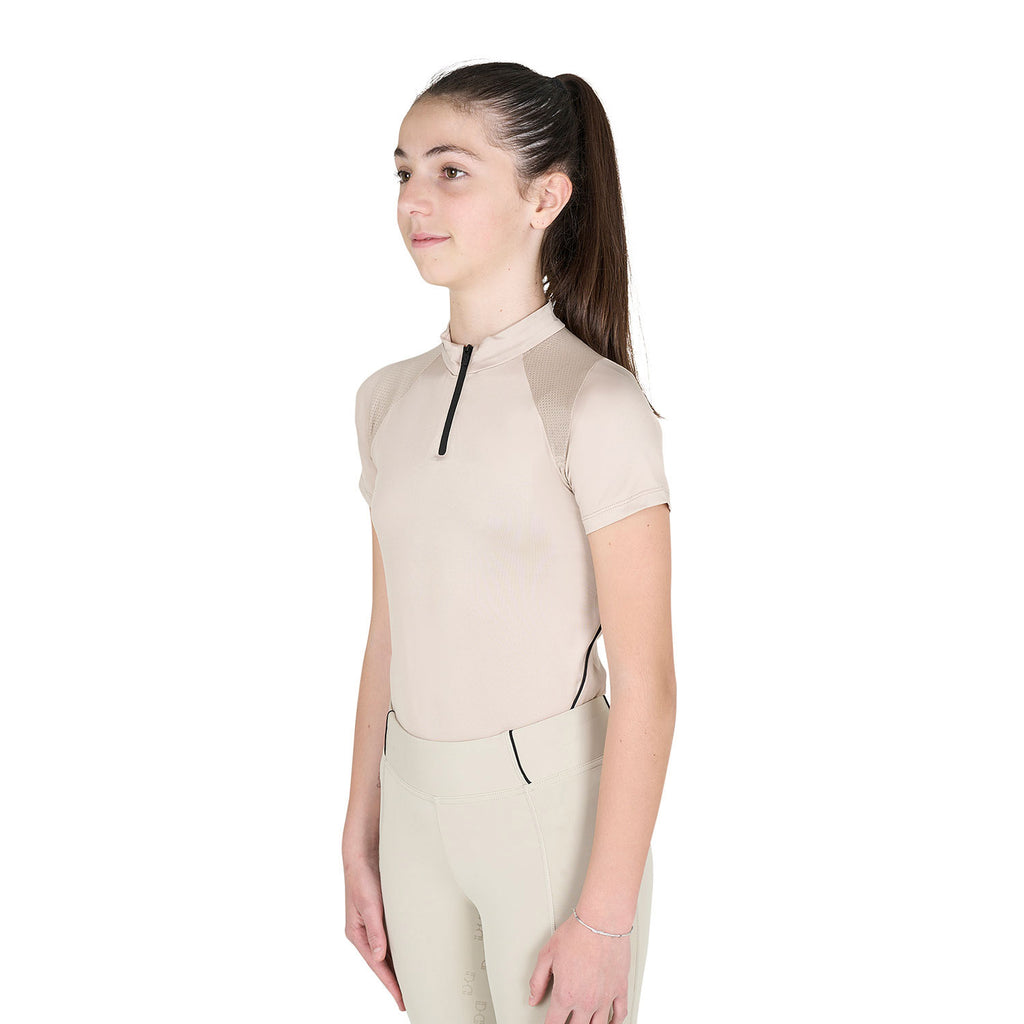 Kids' slim fit training polo shirt high performance