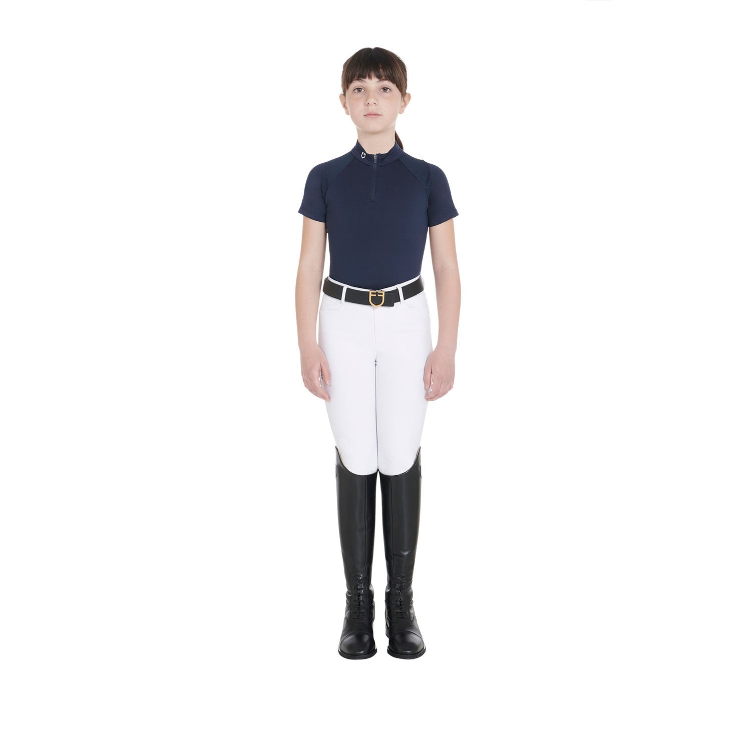 Kids' slim fit training polo shirt high performance