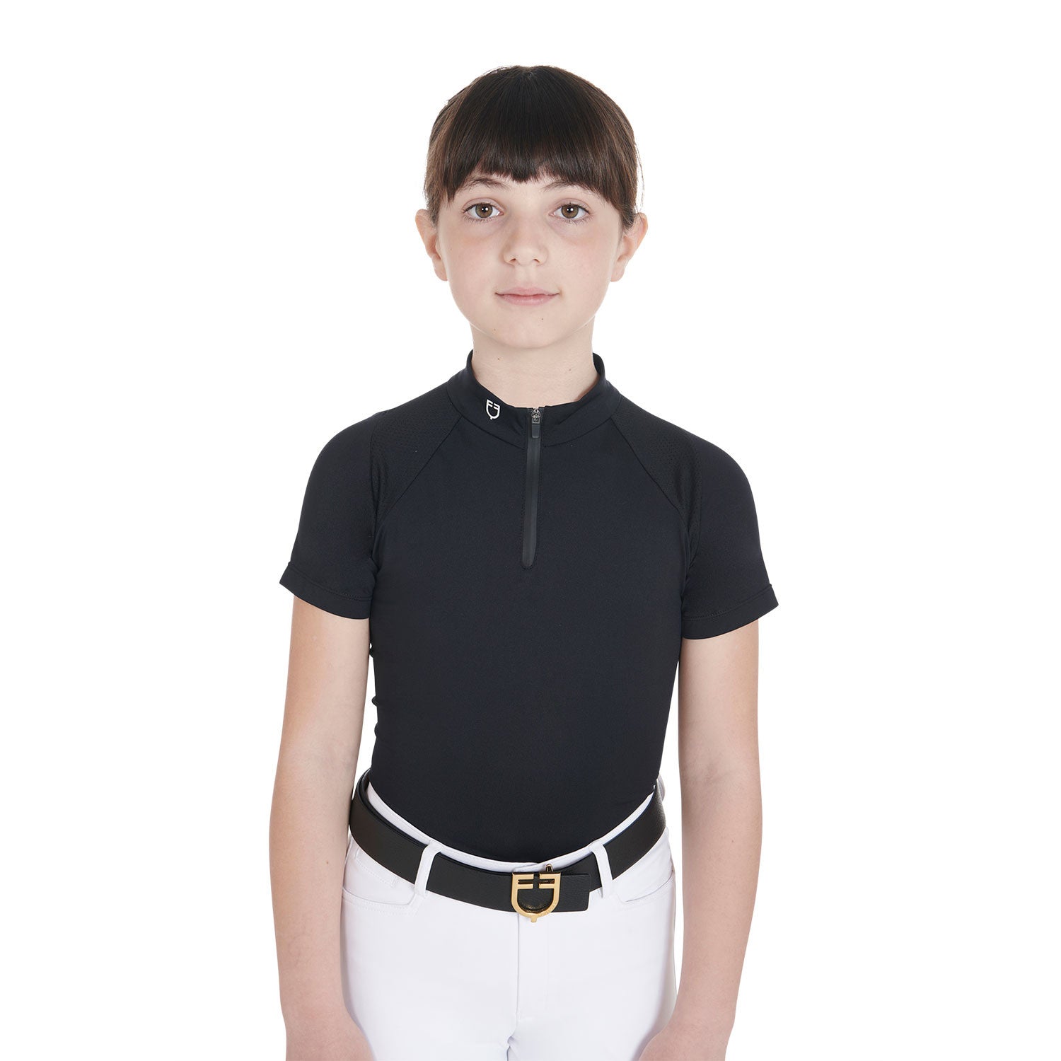 Kids' slim fit training polo shirt high performance