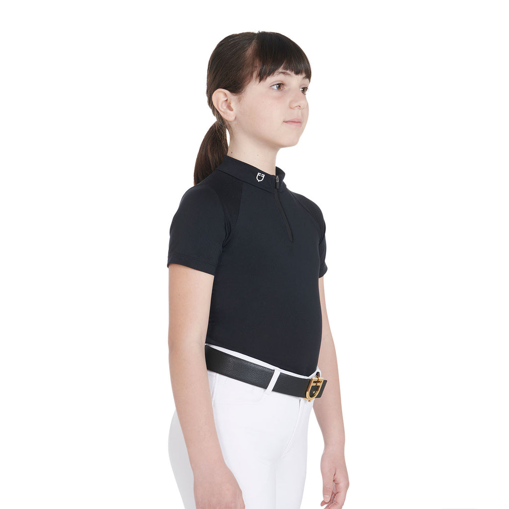 Kids' slim fit training polo shirt high performance