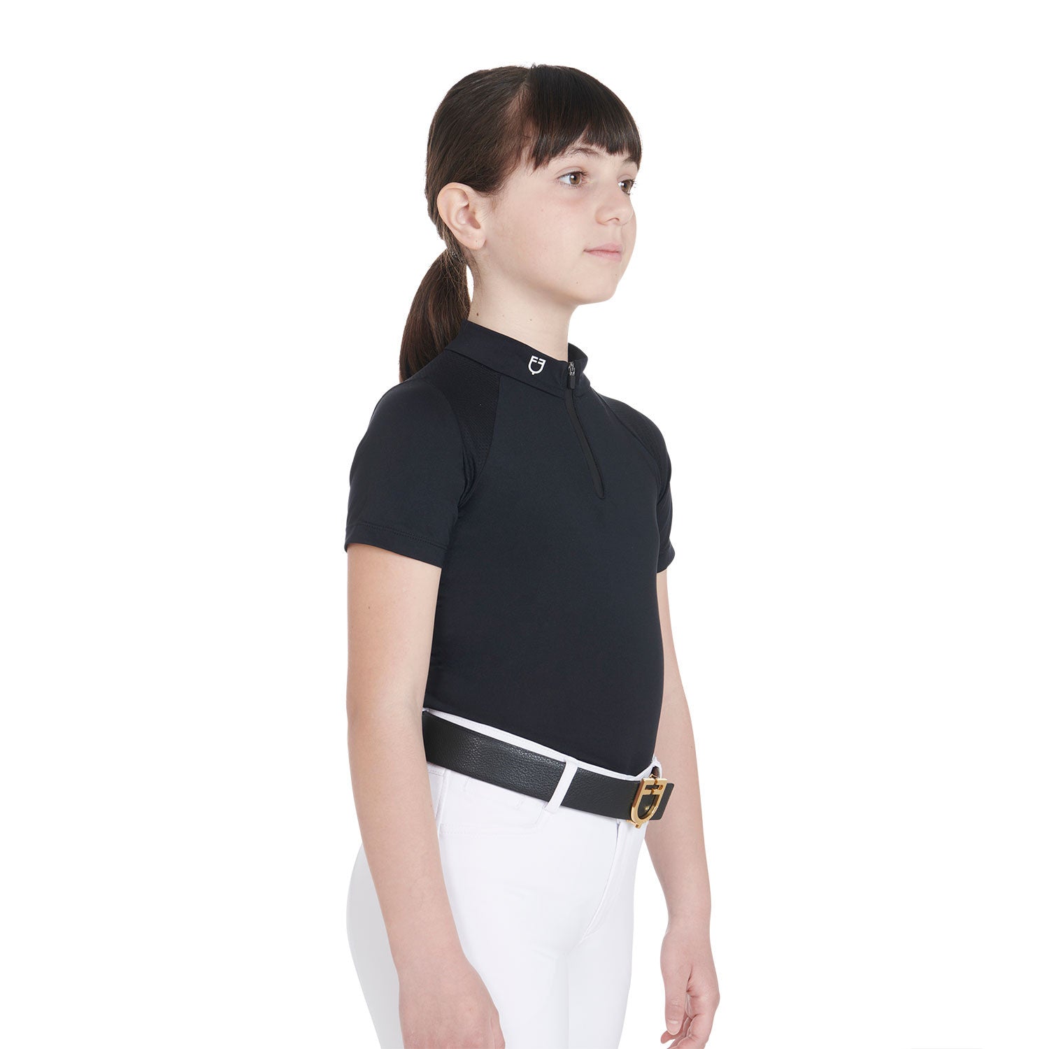 Kids' slim fit training polo shirt high performance