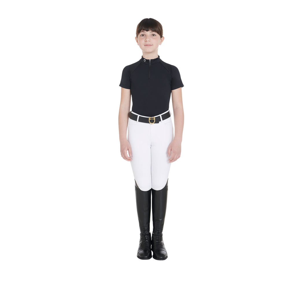 Kids' slim fit training polo shirt high performance