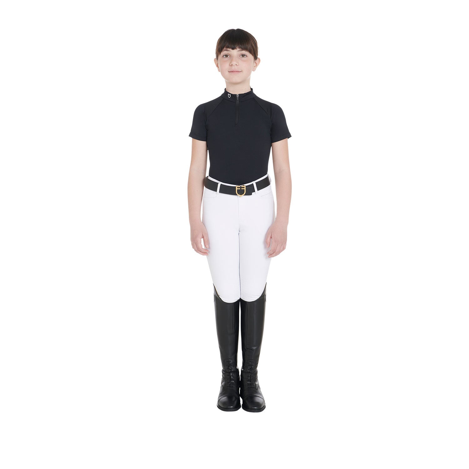 Kids' slim fit training polo shirt high performance