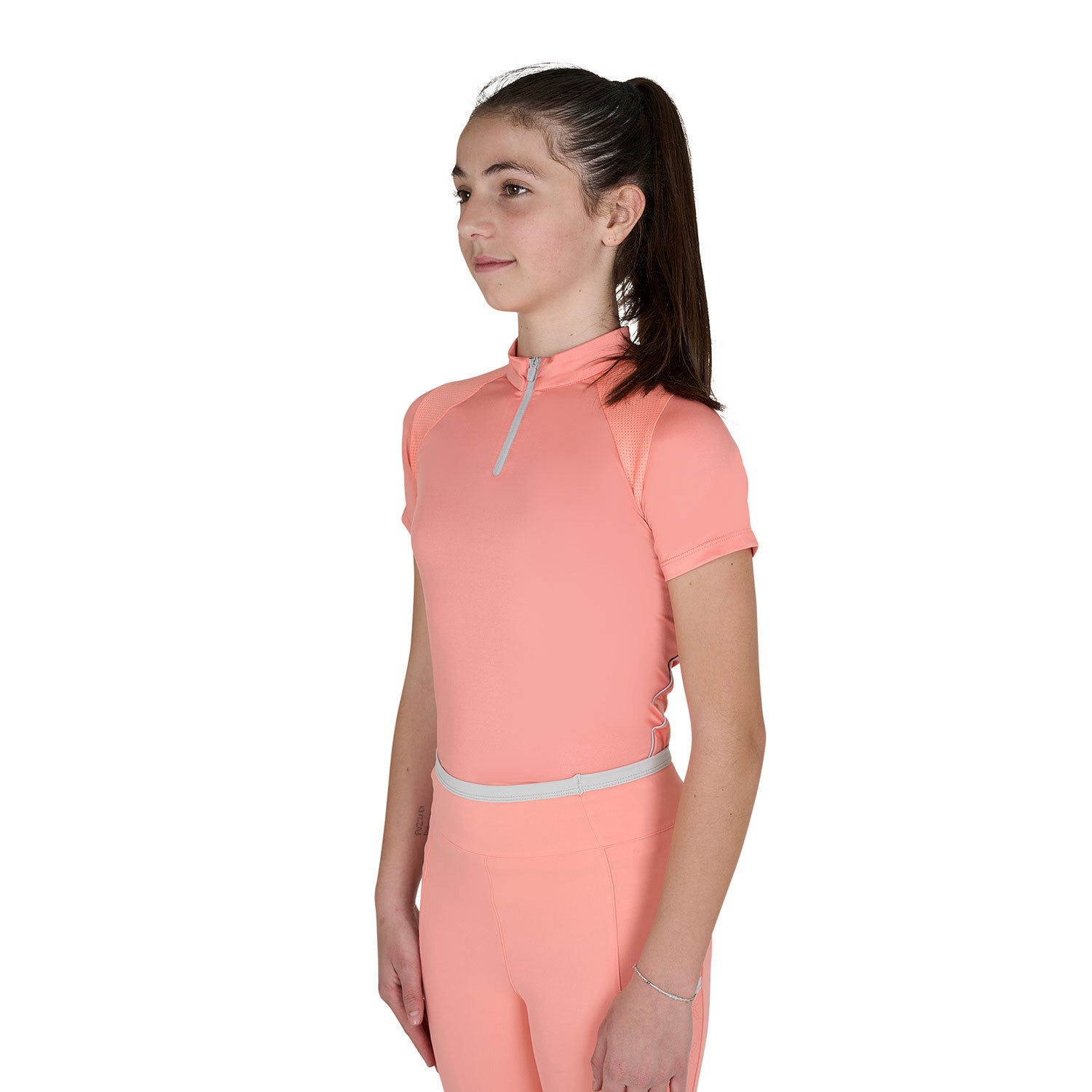 Equestro Kids' slim fit training polo shirt high performance