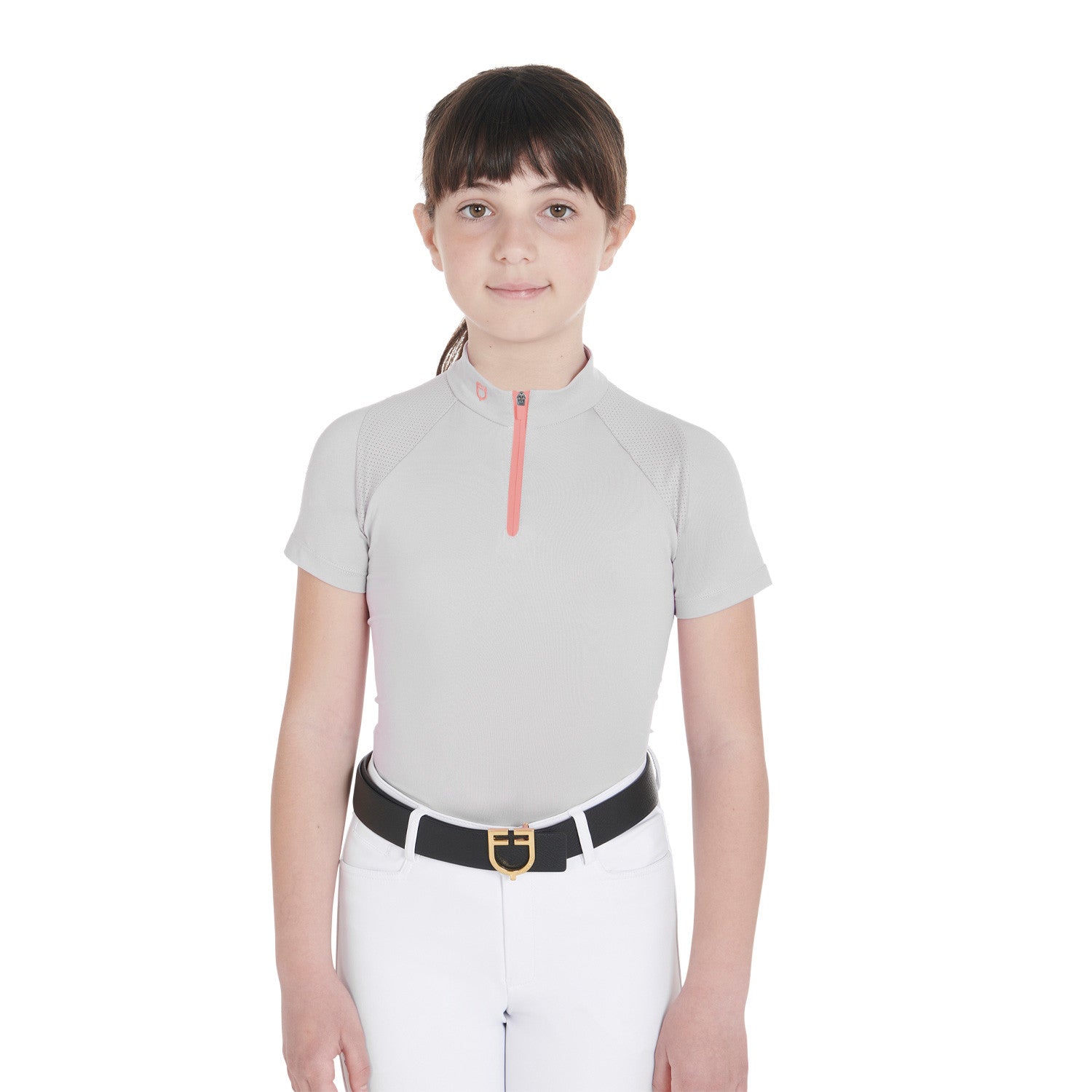 Equestro Kids' slim fit training polo shirt high performance
