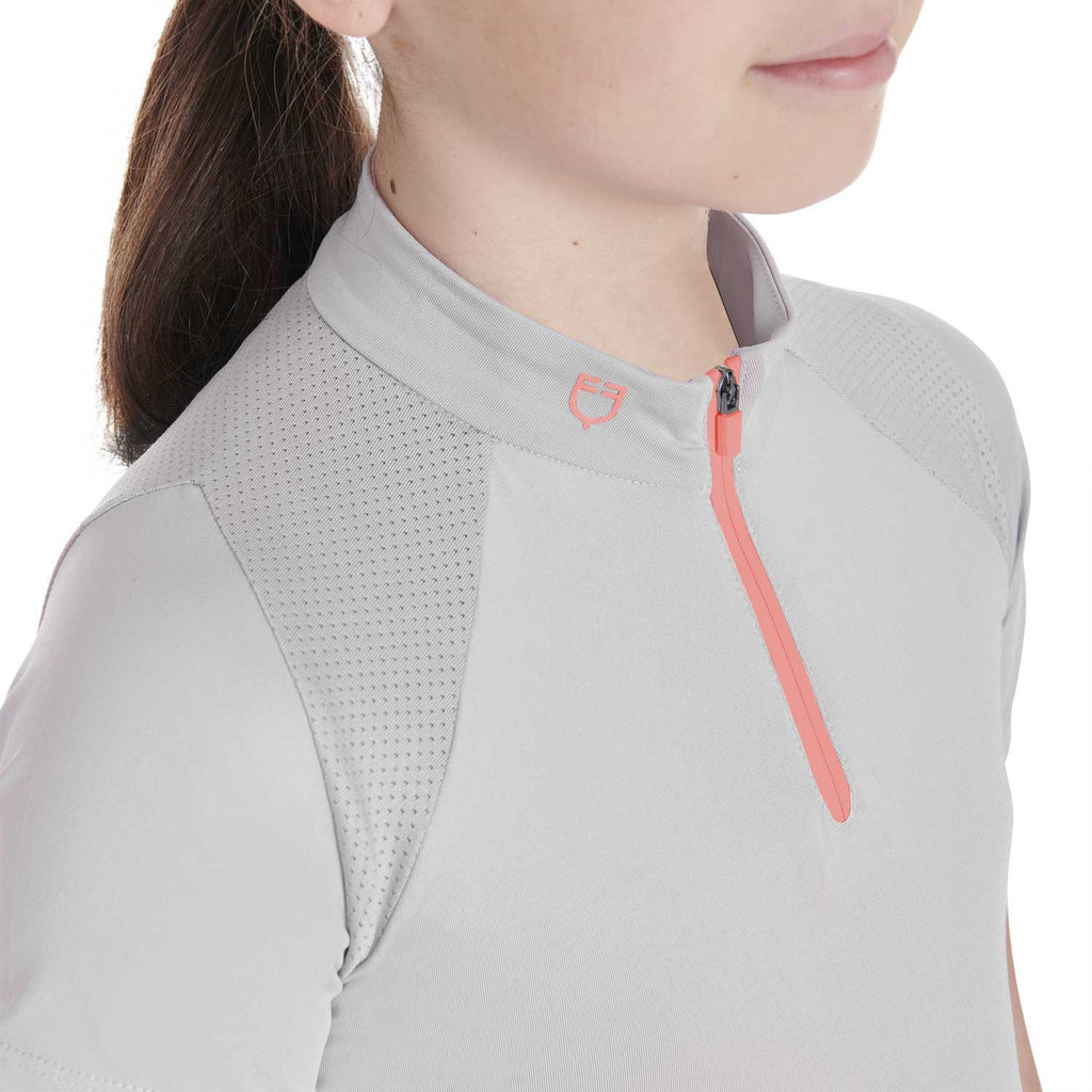 Kids' slim fit training polo shirt high performance