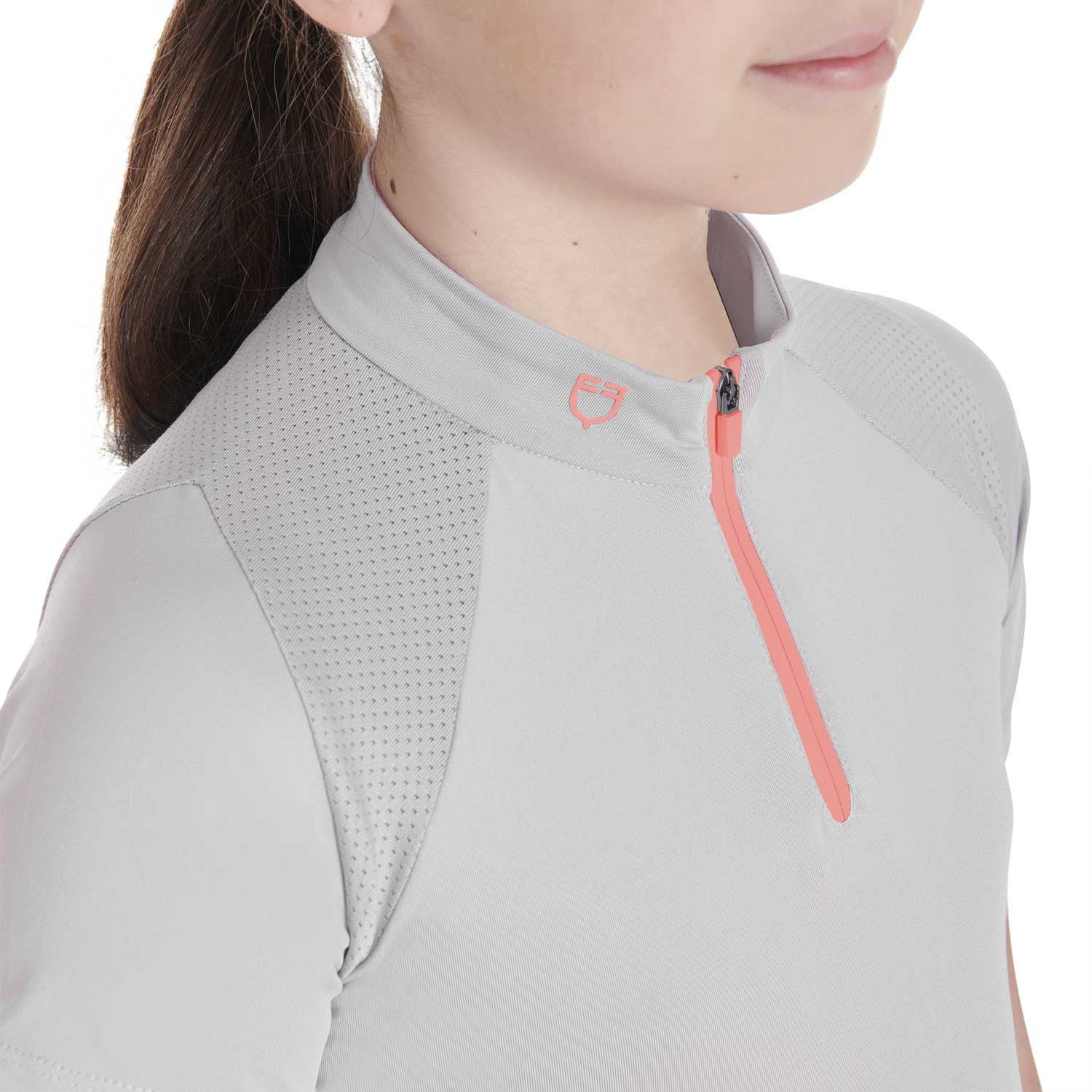 Kids' slim fit training polo shirt high performance