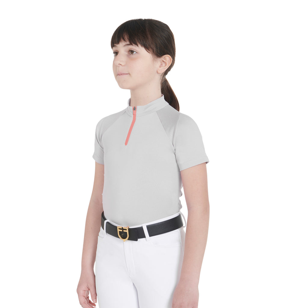 Kids' slim fit training polo shirt high performance