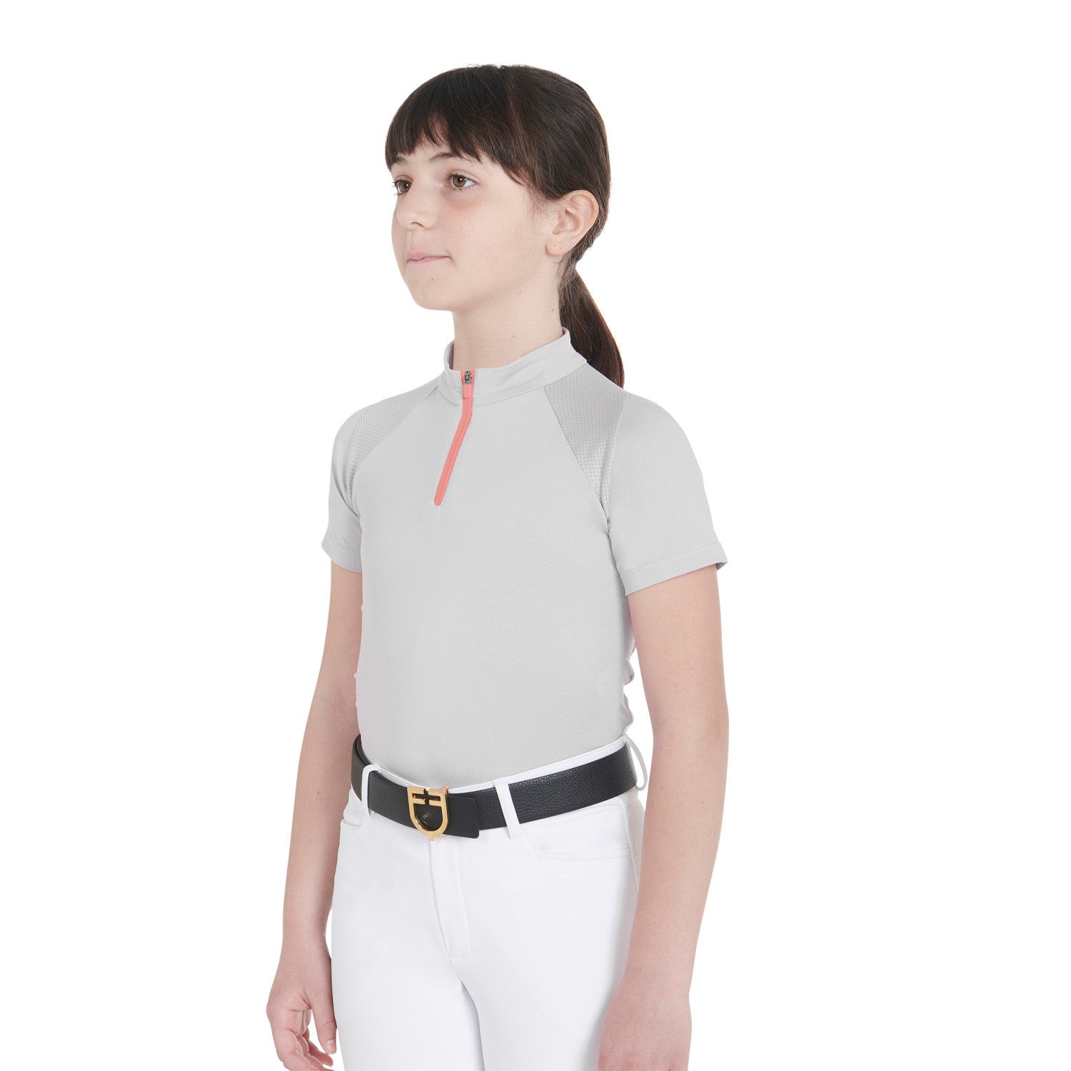 Kids' slim fit training polo shirt high performance