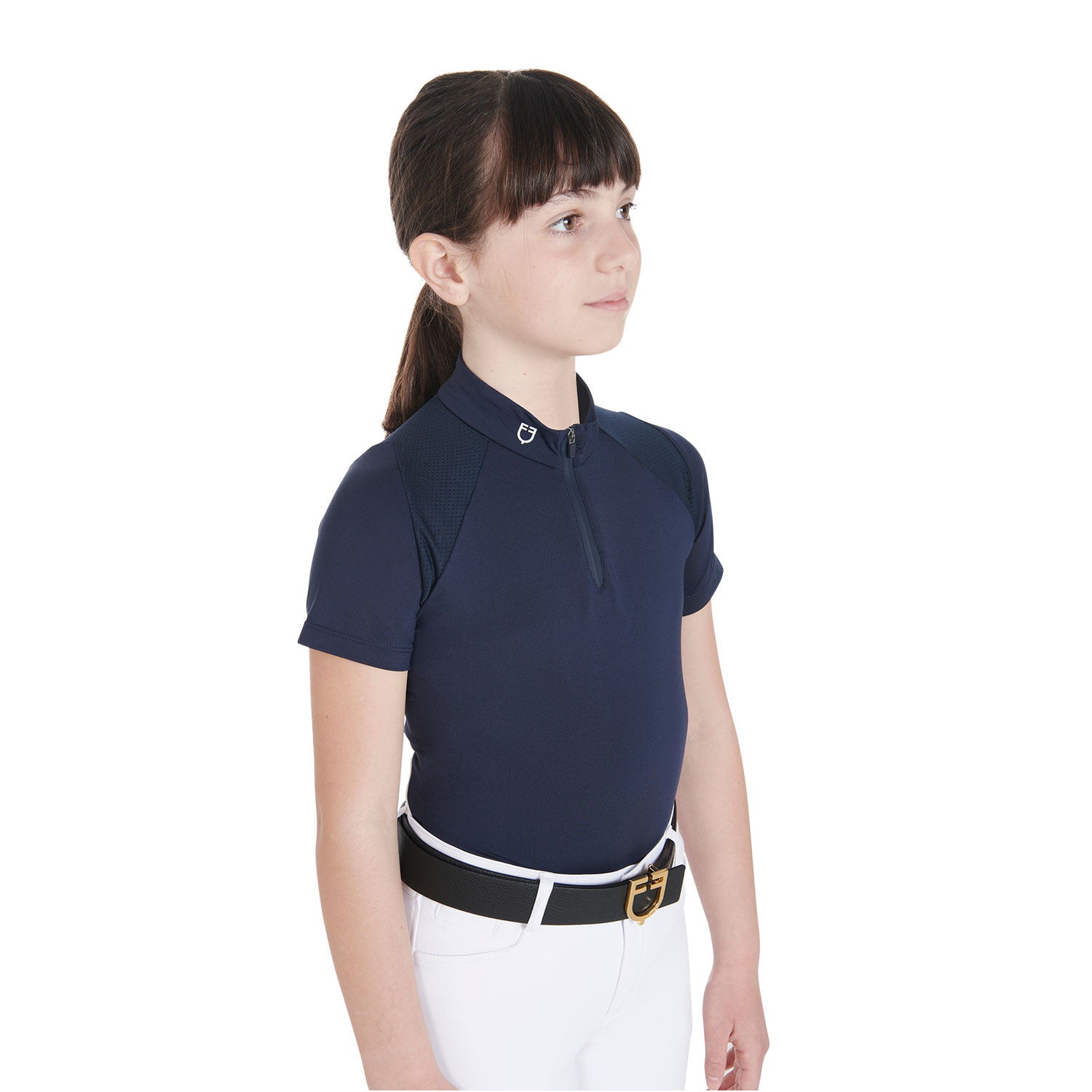 Kids' slim fit training polo shirt high performance