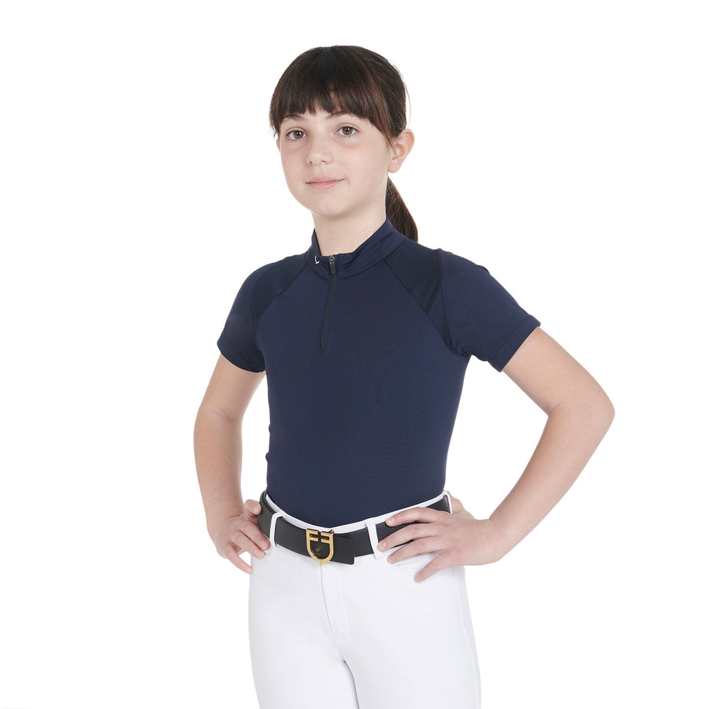Kids' slim fit training polo shirt high performance