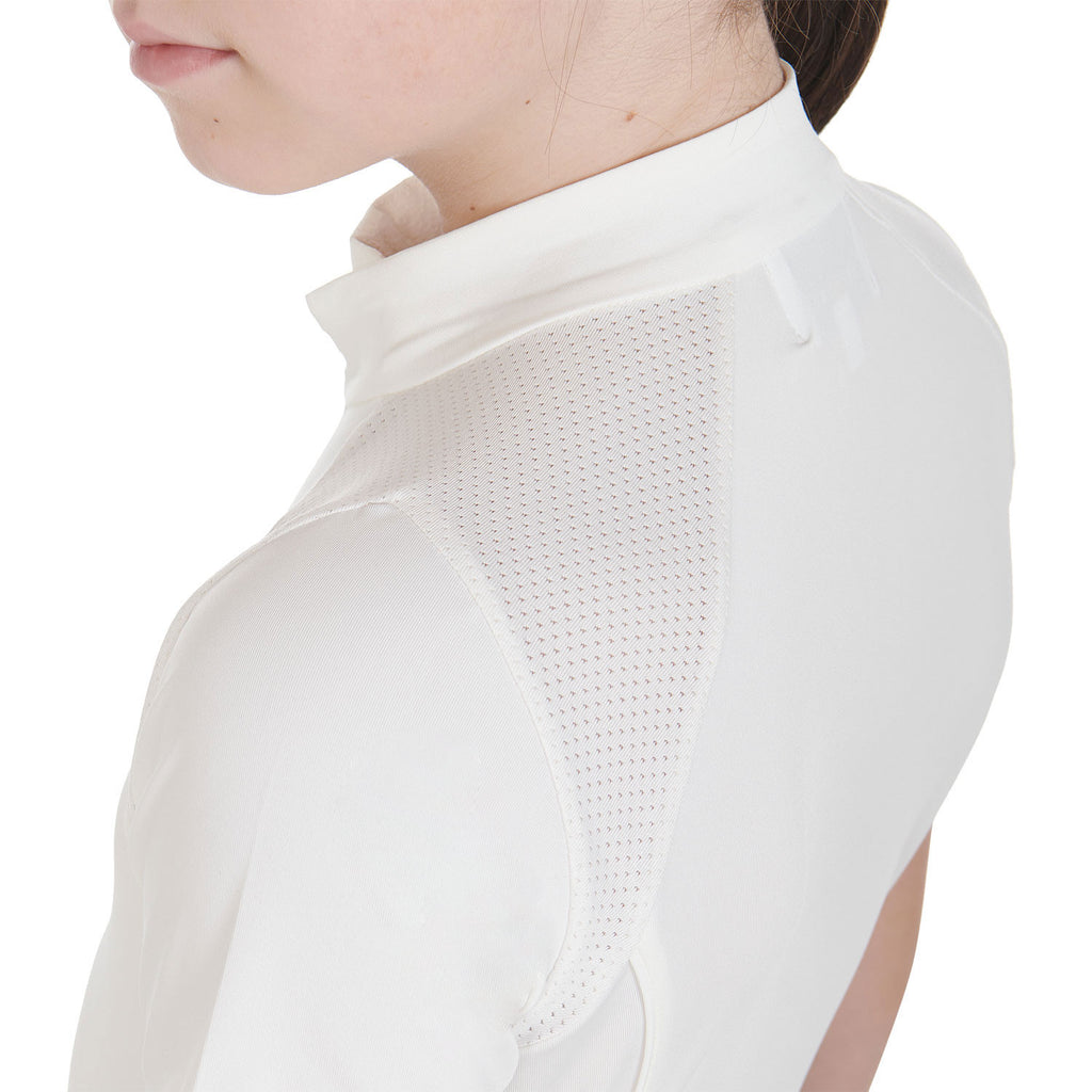 Kids' slim fit training polo shirt high performance
