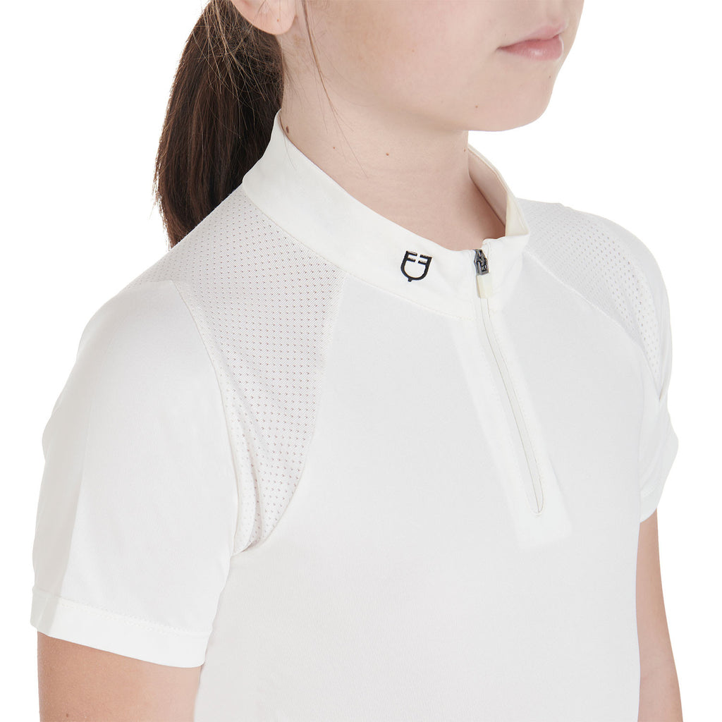 Kids' slim fit training polo shirt high performance