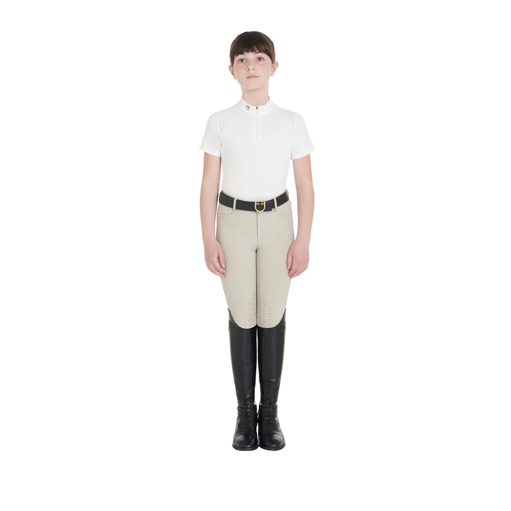 Kids' slim fit training polo shirt high performance
