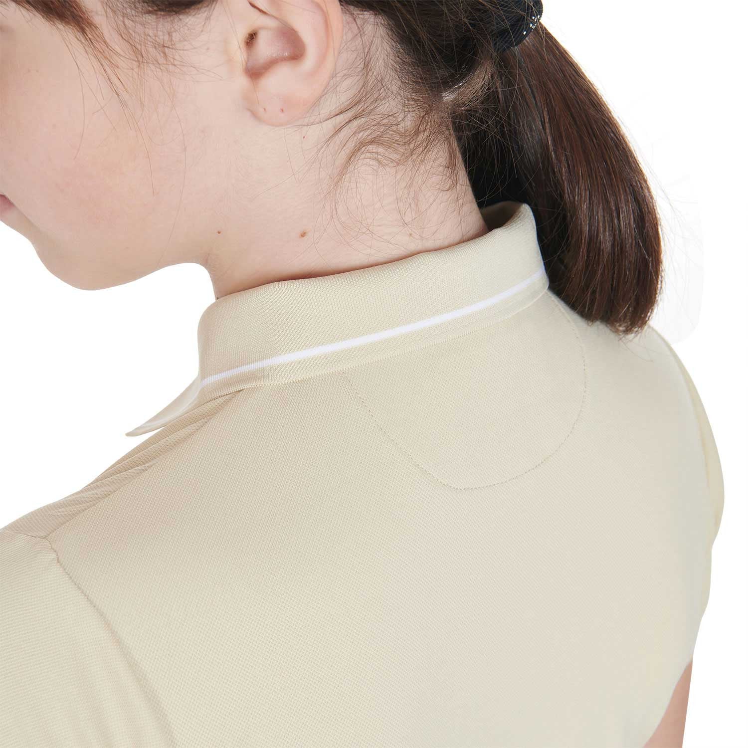 Kids' slim fit polo shirt in antibacterial technical fabric