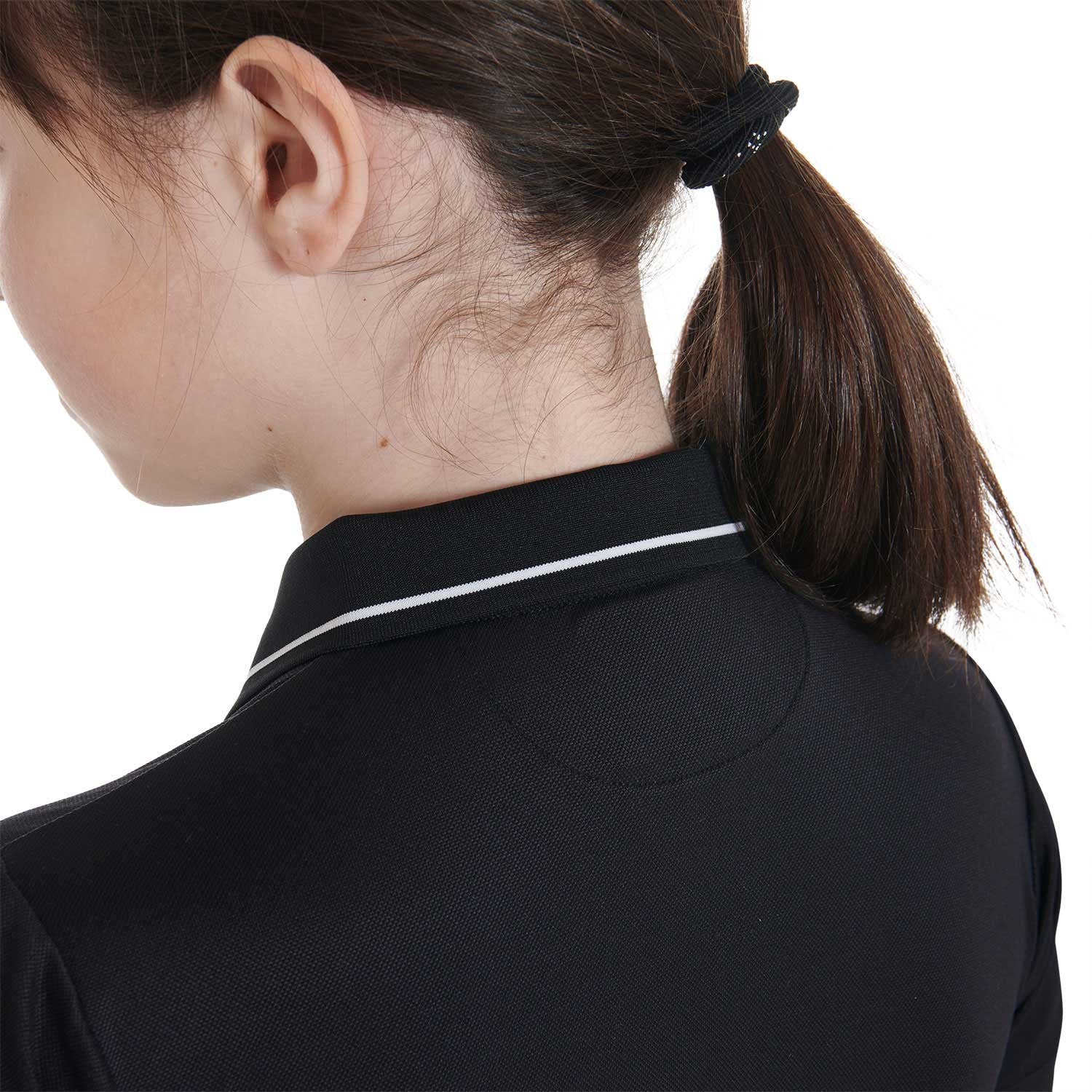 Kids' slim fit polo shirt in antibacterial technical fabric