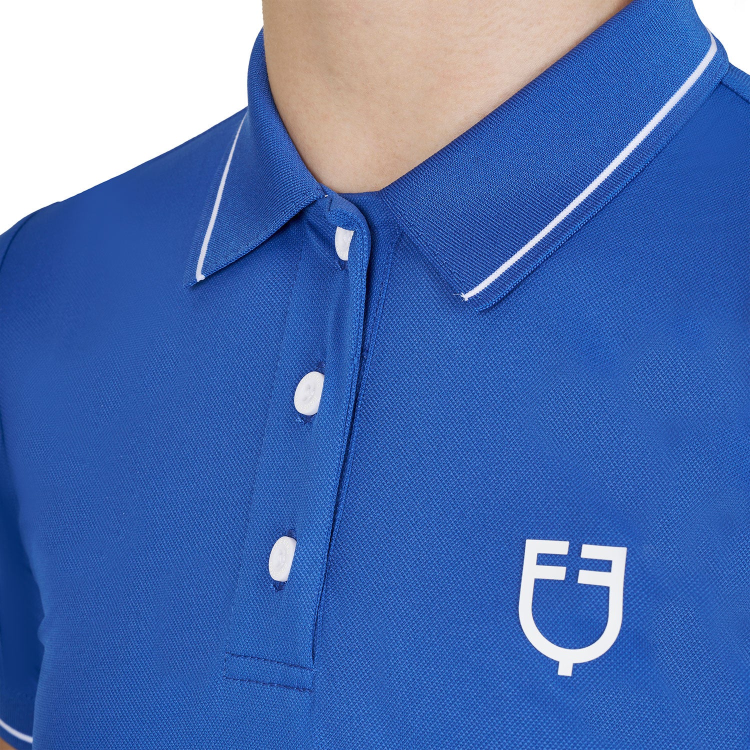 Kids' slim fit polo shirt in antibacterial technical fabric