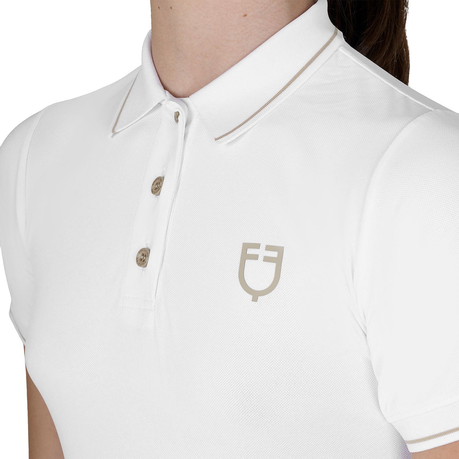 Kids' slim fit polo shirt in antibacterial technical fabric