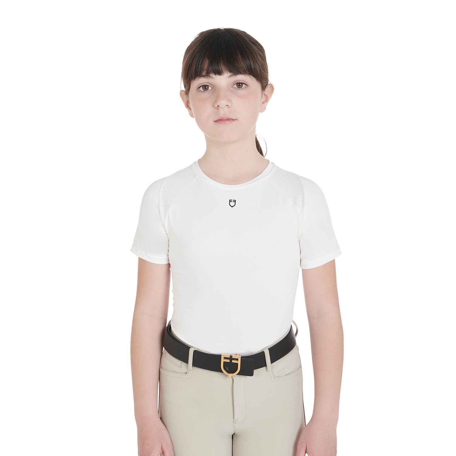 Equestro Kids' training t-shirt in technical fabric