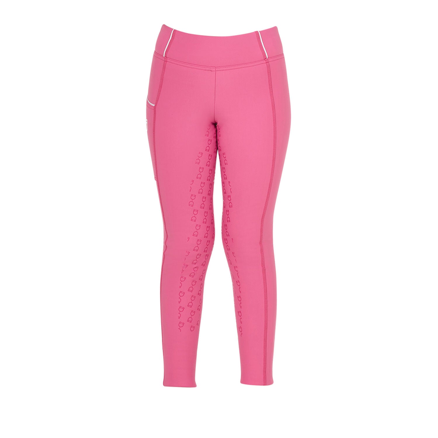 Girls' slim fit grip leggings with logo