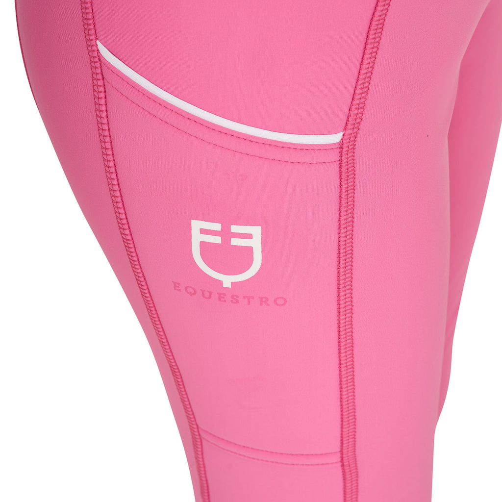 Girls' slim fit grip leggings with logo