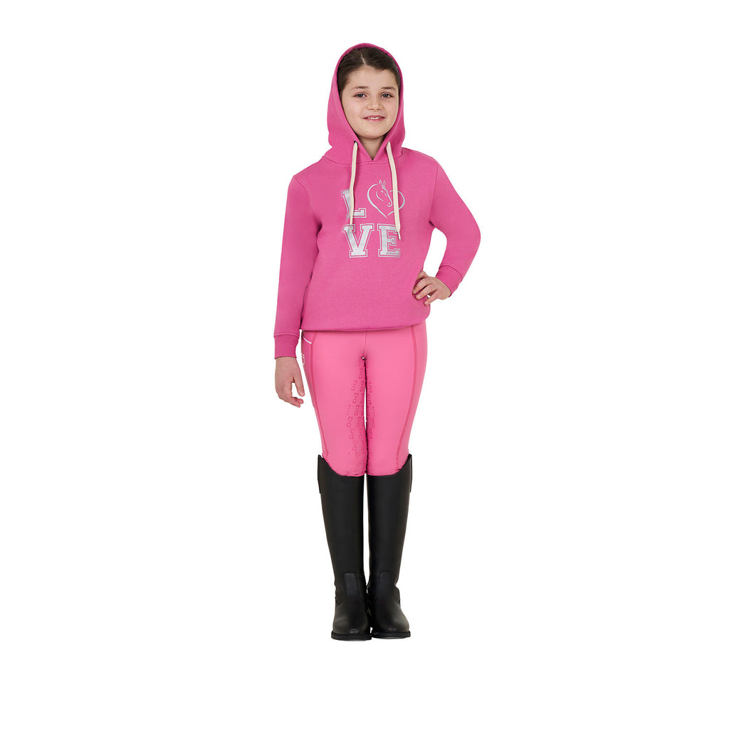 Girls' slim fit grip leggings with logo