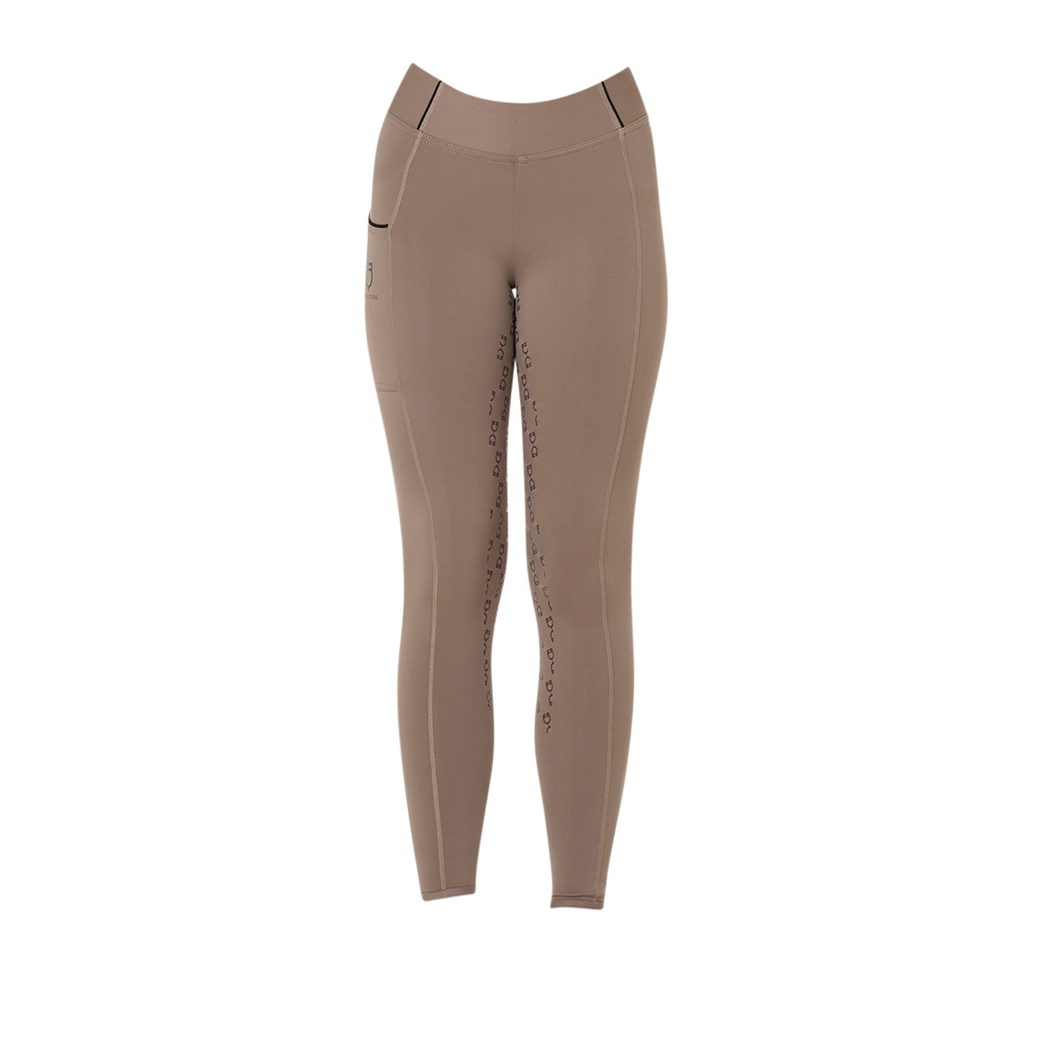 Girls' slim fit grip leggings with logo