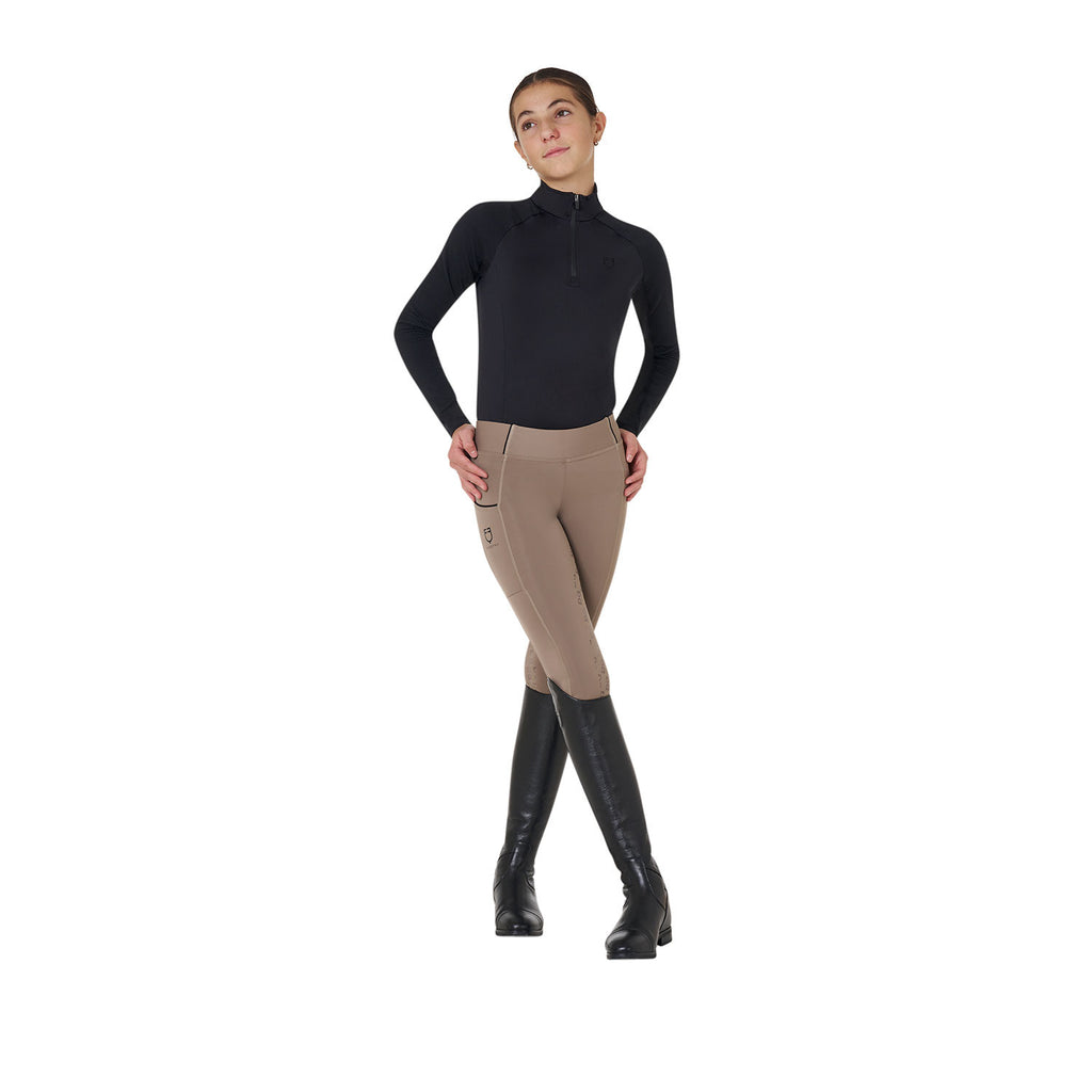 Girls' slim fit grip leggings with logo
