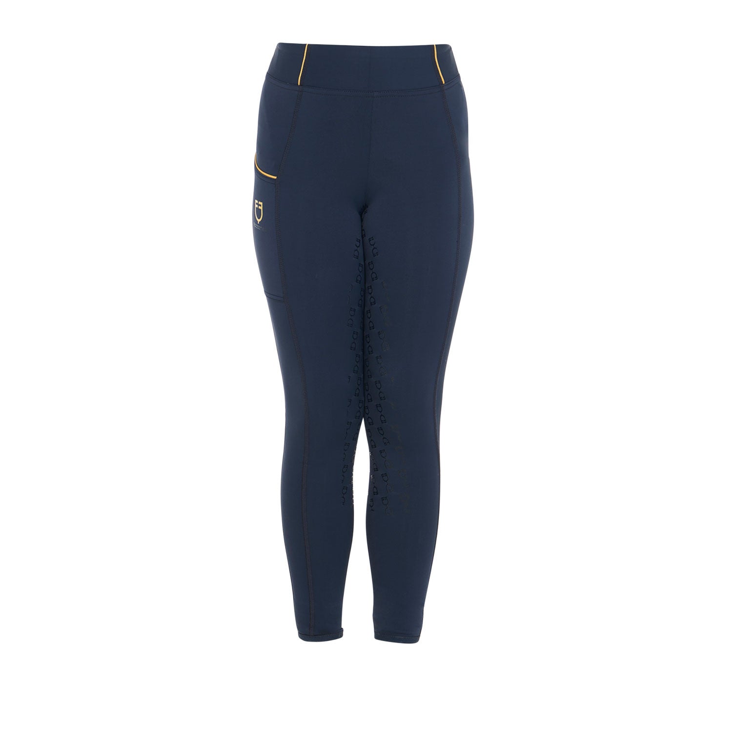 Girls' slim fit grip leggings with logo