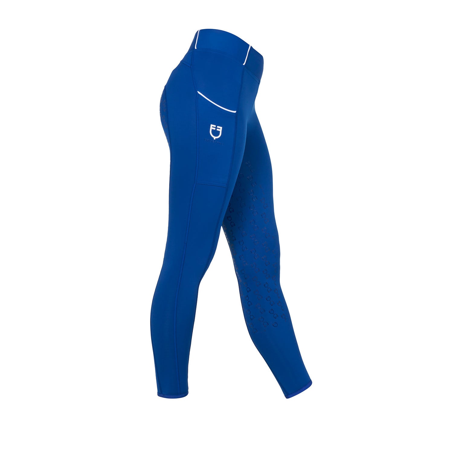 Equestro Girls' slim fit grip leggings with logo