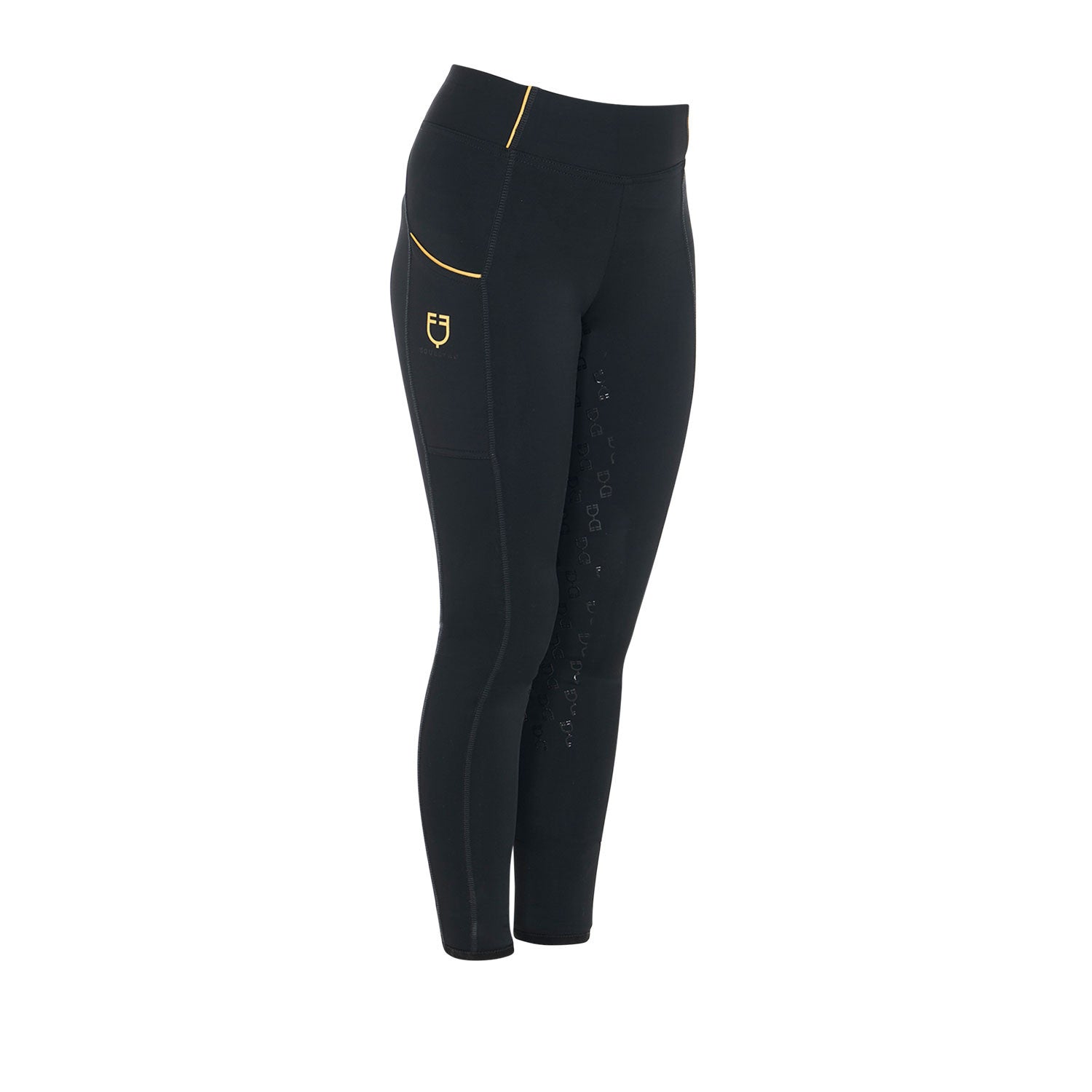 Girls' slim fit grip leggings with logo