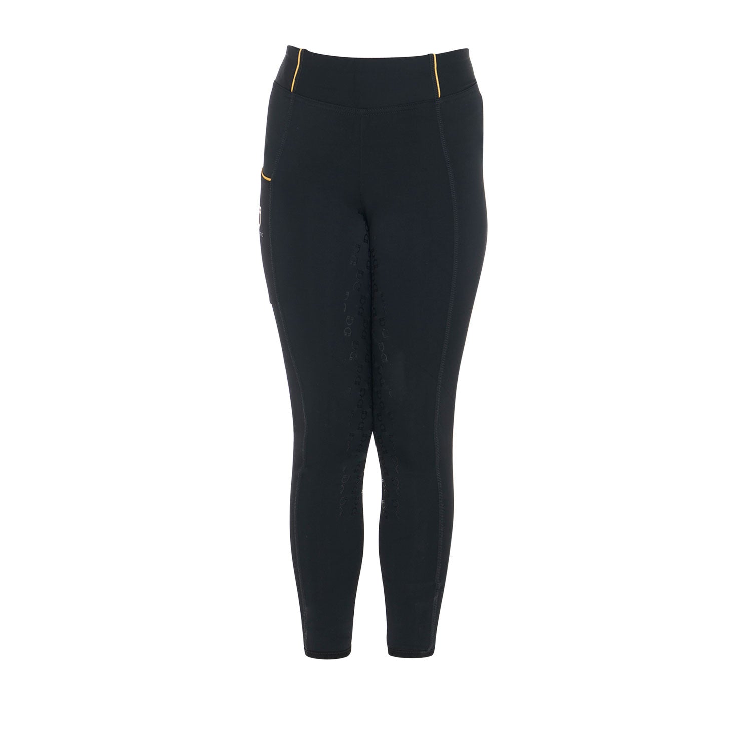 Girls' slim fit grip leggings with logo