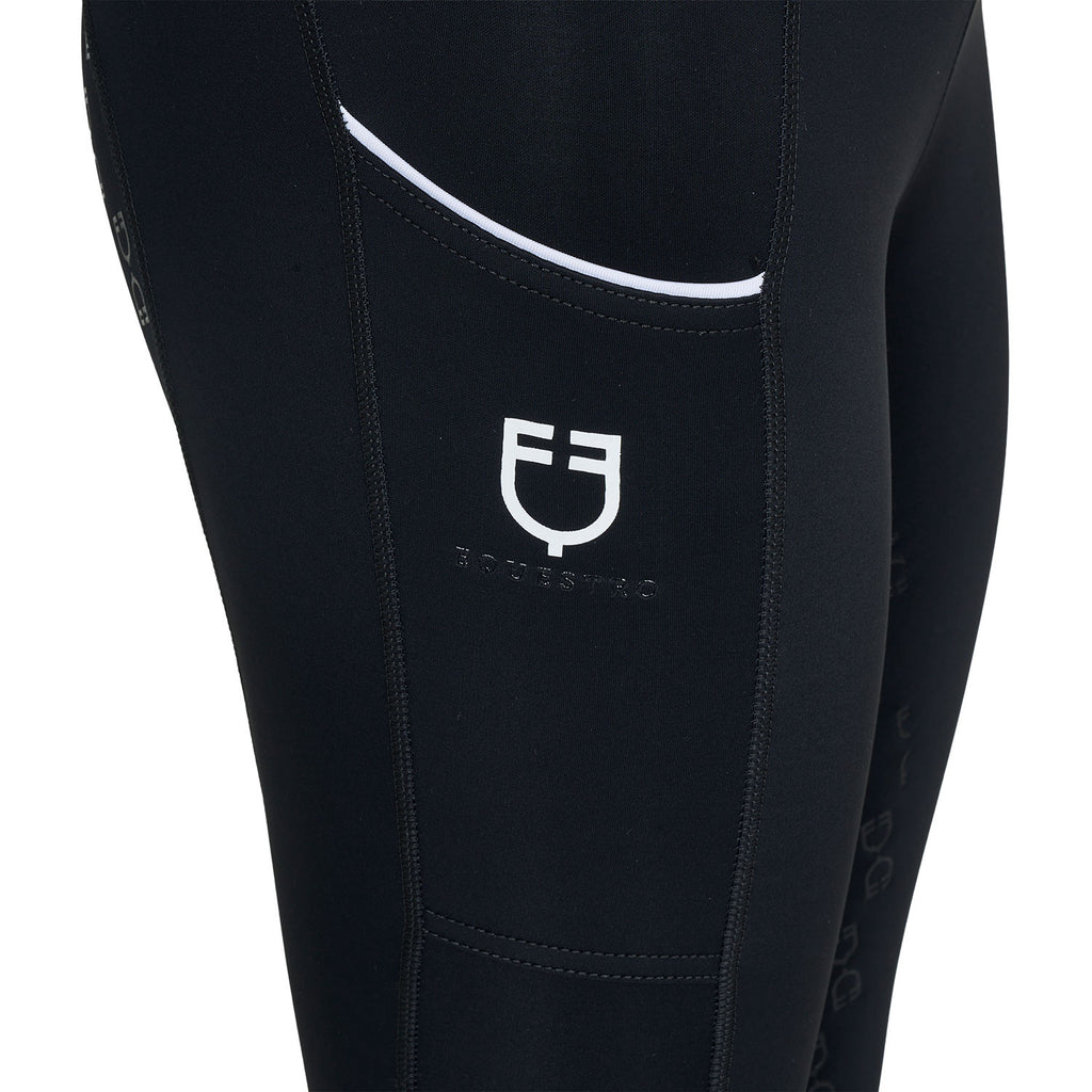 Girls' slim fit grip leggings with logo