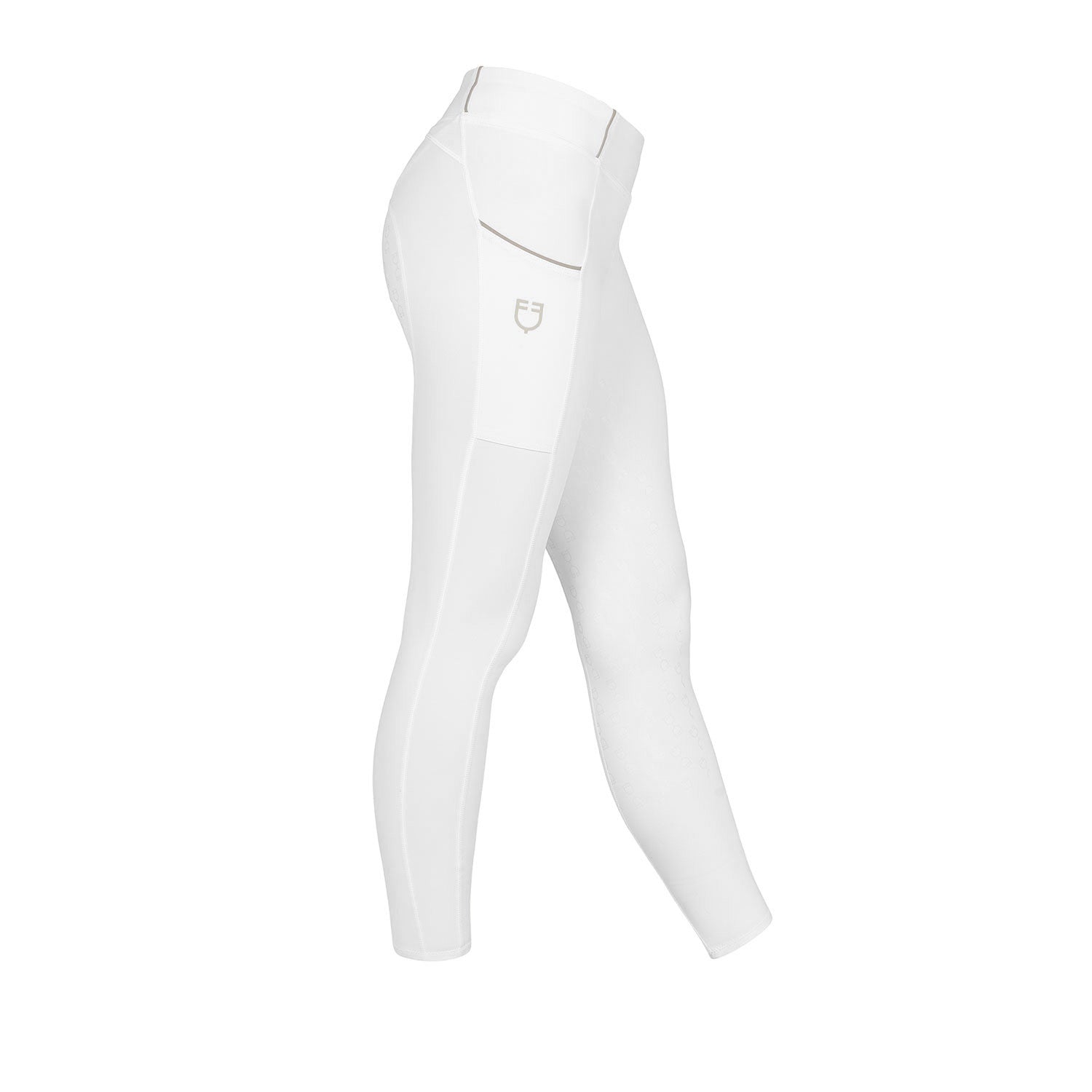 Equestro Girls' slim fit grip leggings with logo