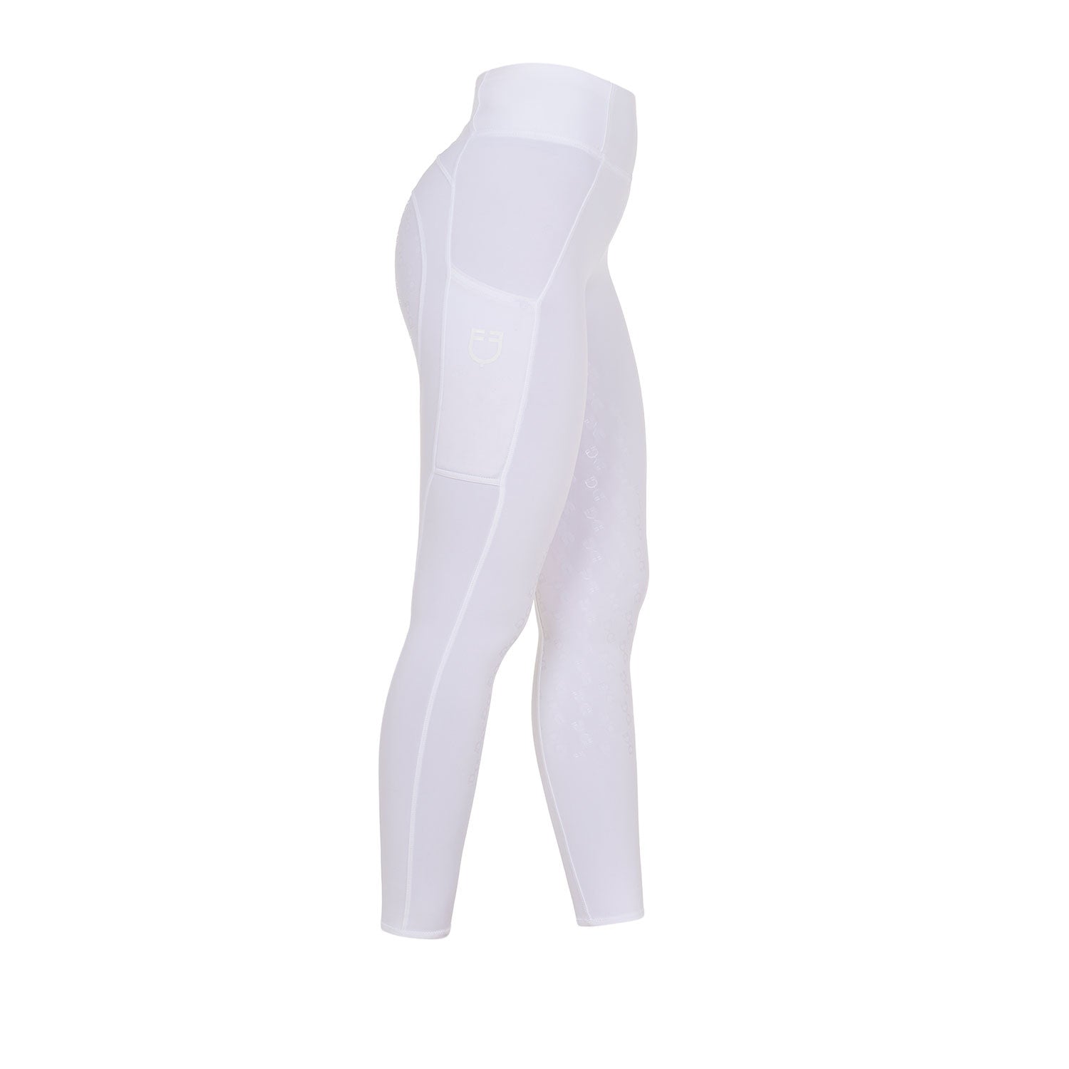 Equestro Girls' slim fit grip leggings with logo