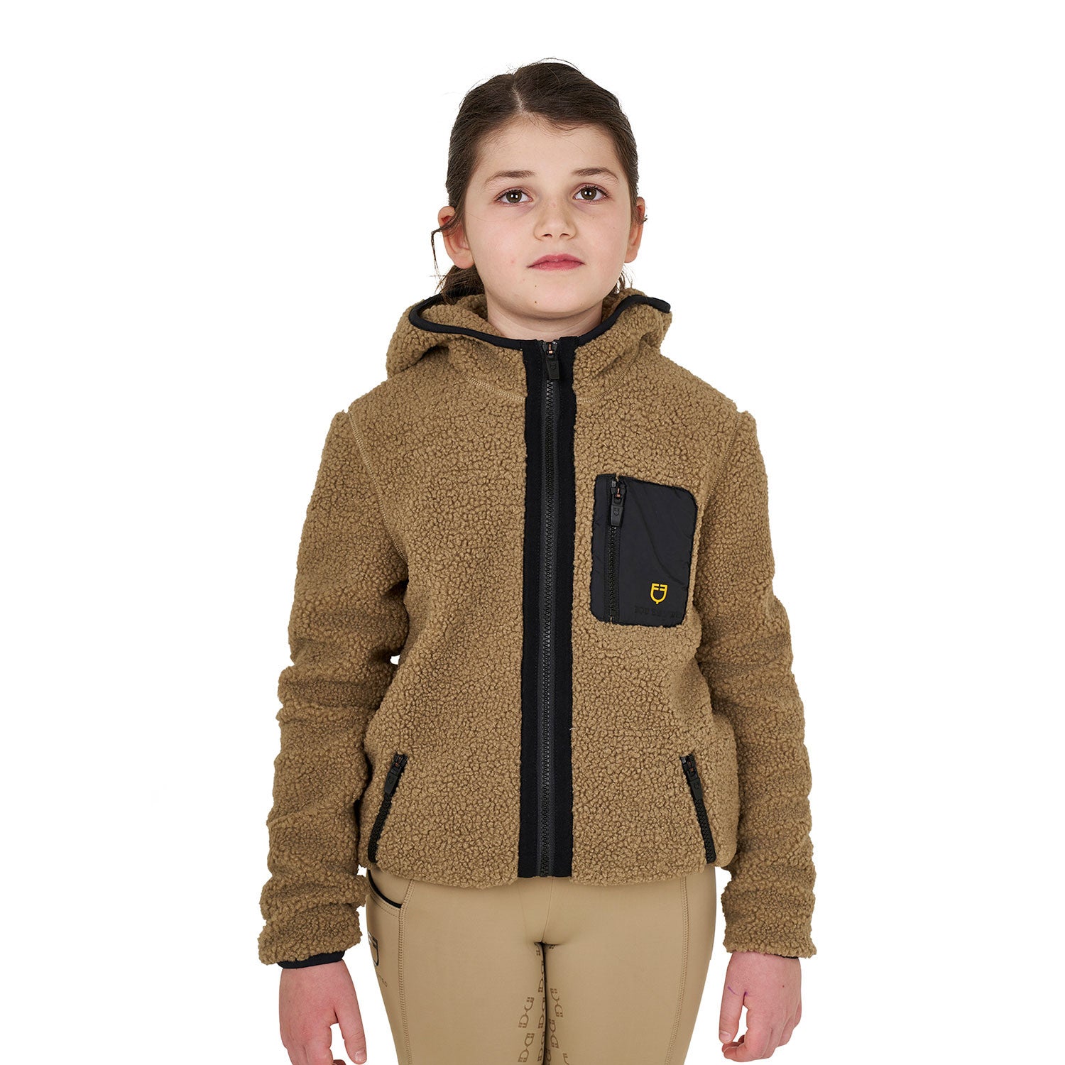 Equestro Kids' fleece sweatshirt with front zip