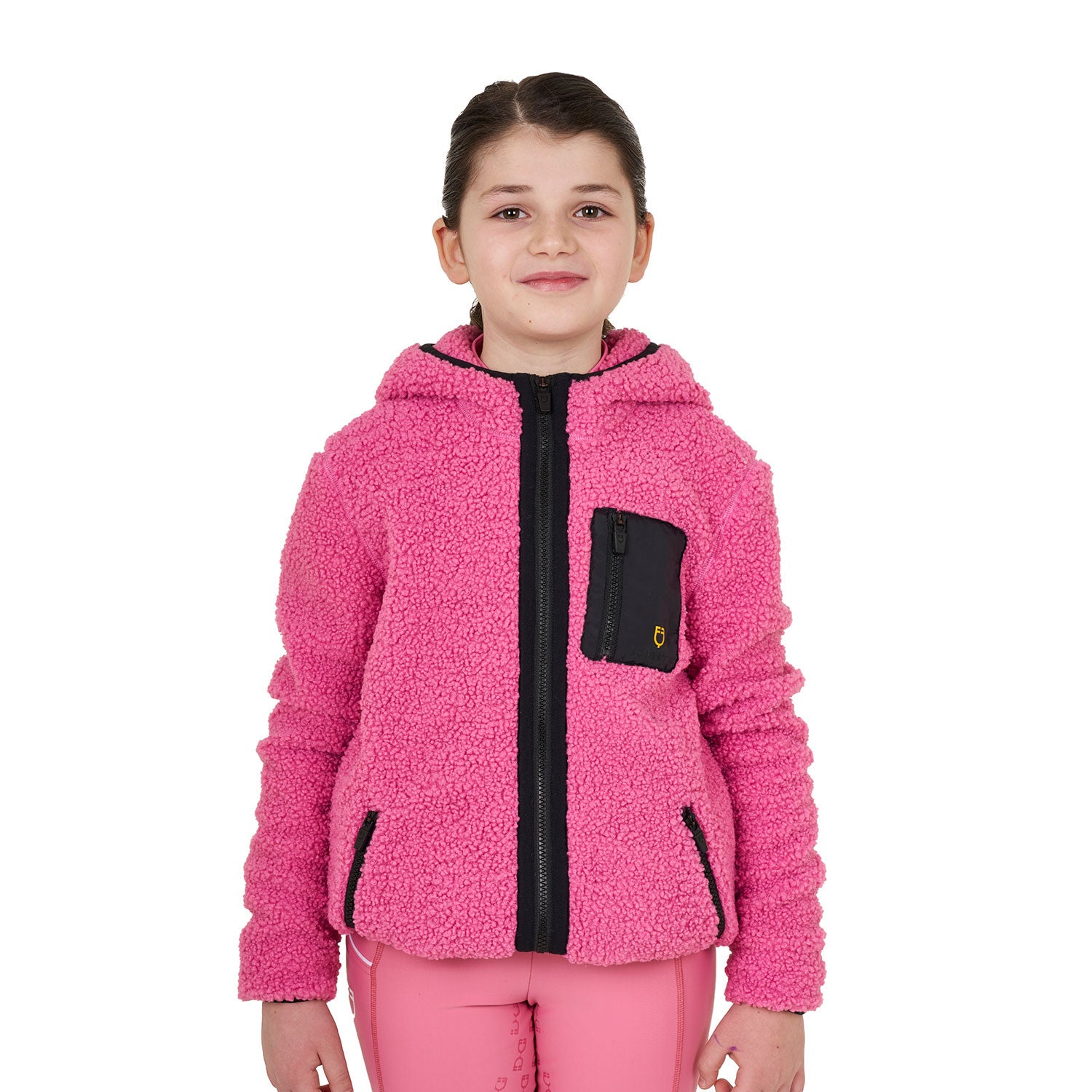 Equestro Kids' fleece sweatshirt with front zip