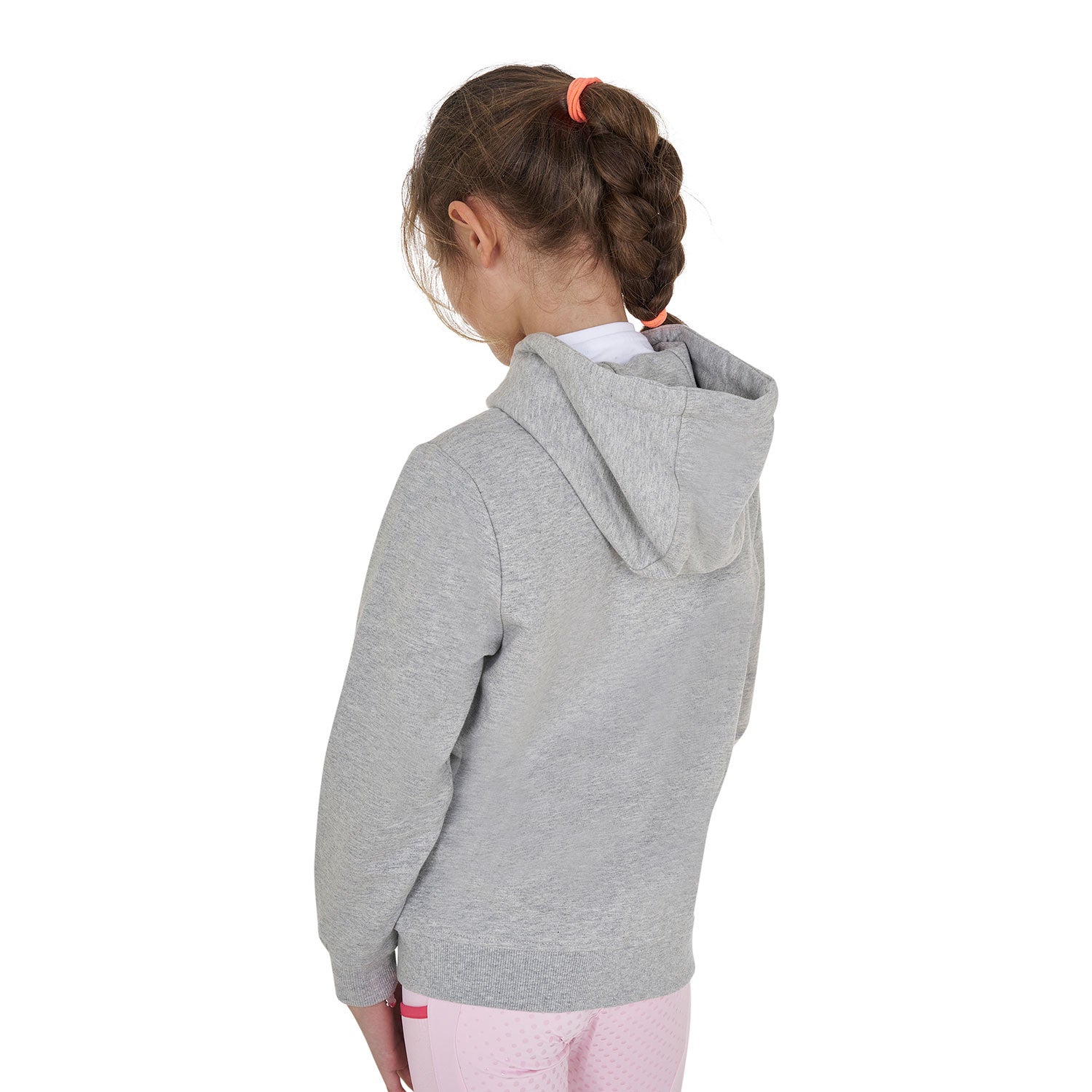 Kids' hoodie with zip and sponge lettering
