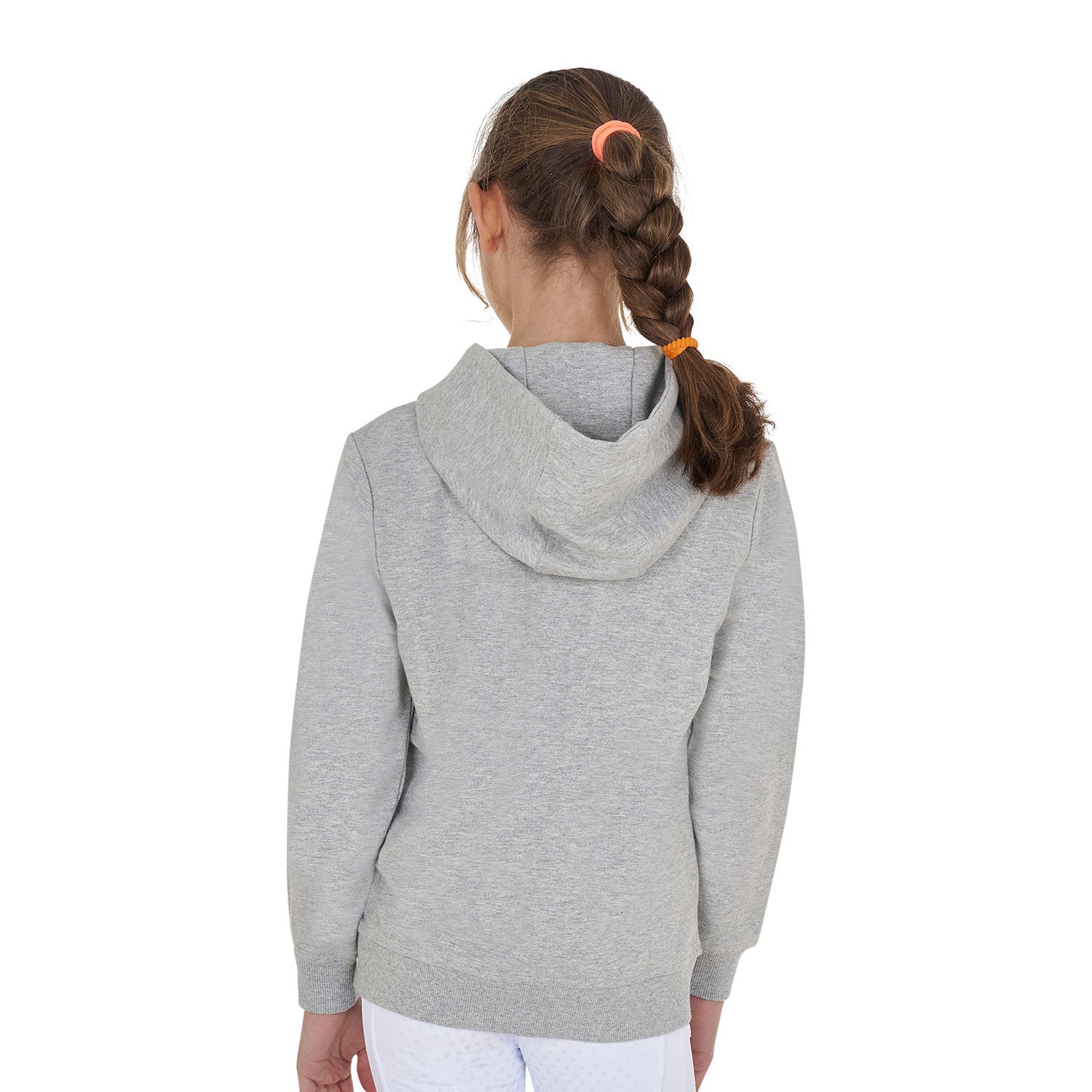 Kids' hoodie with zip and sponge lettering