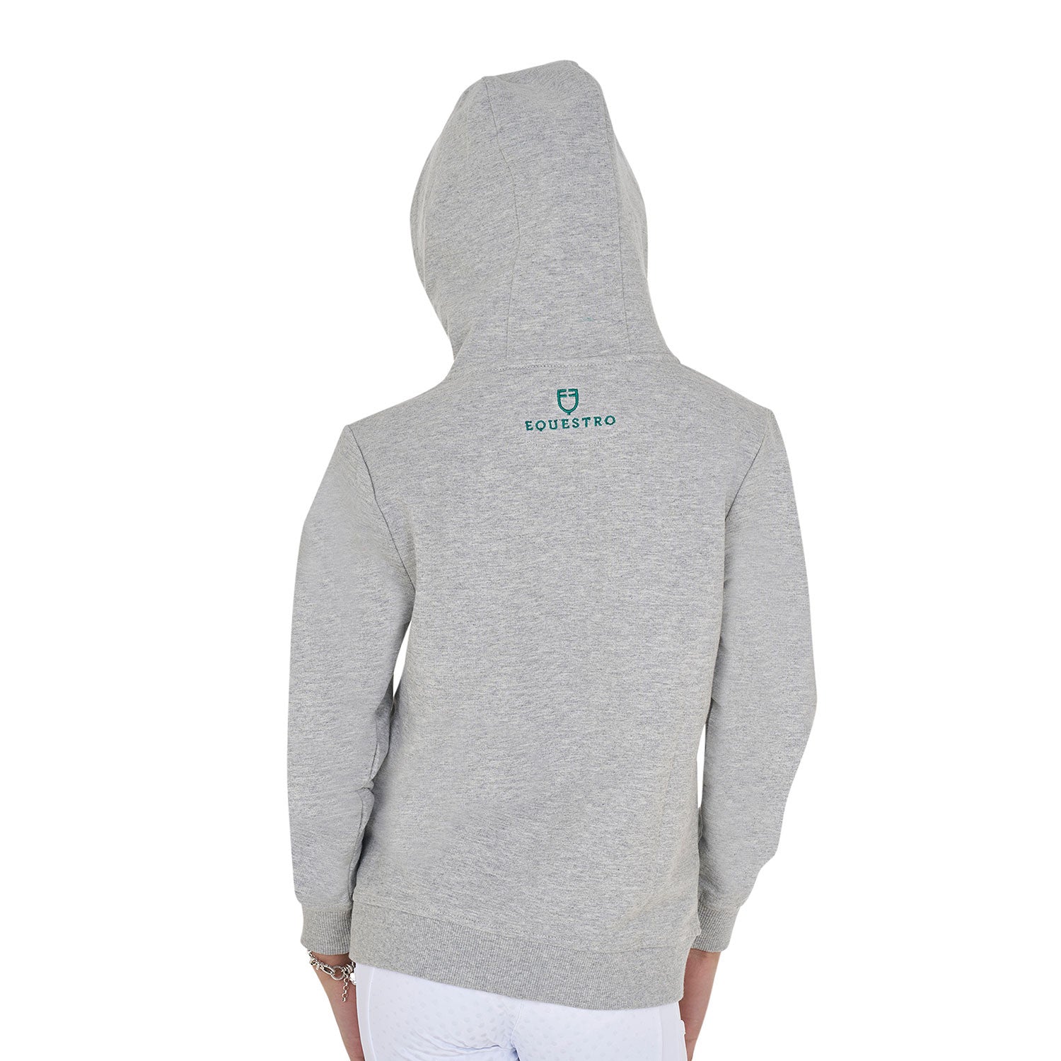 Kids' hoodie with zip and sponge lettering