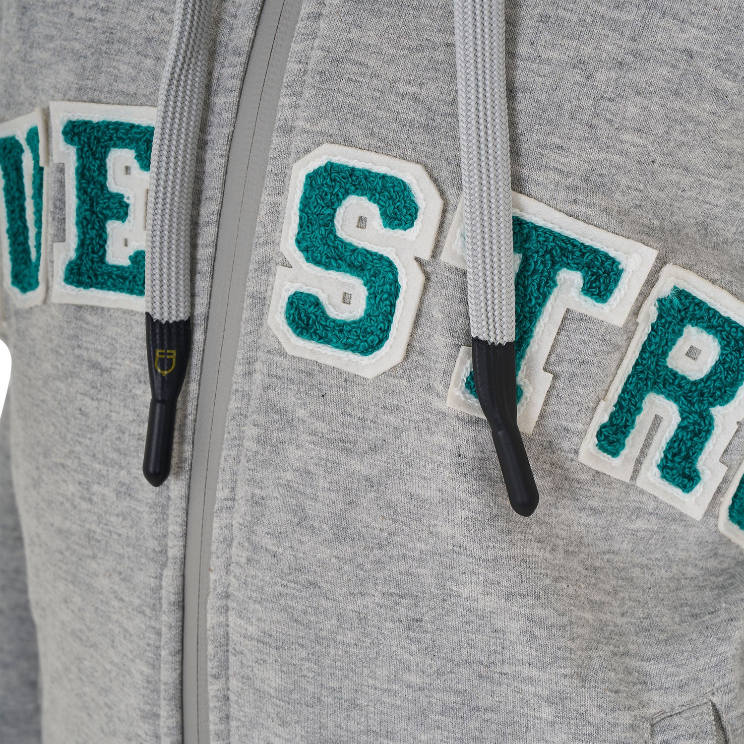 Kids' hoodie with zip and sponge lettering