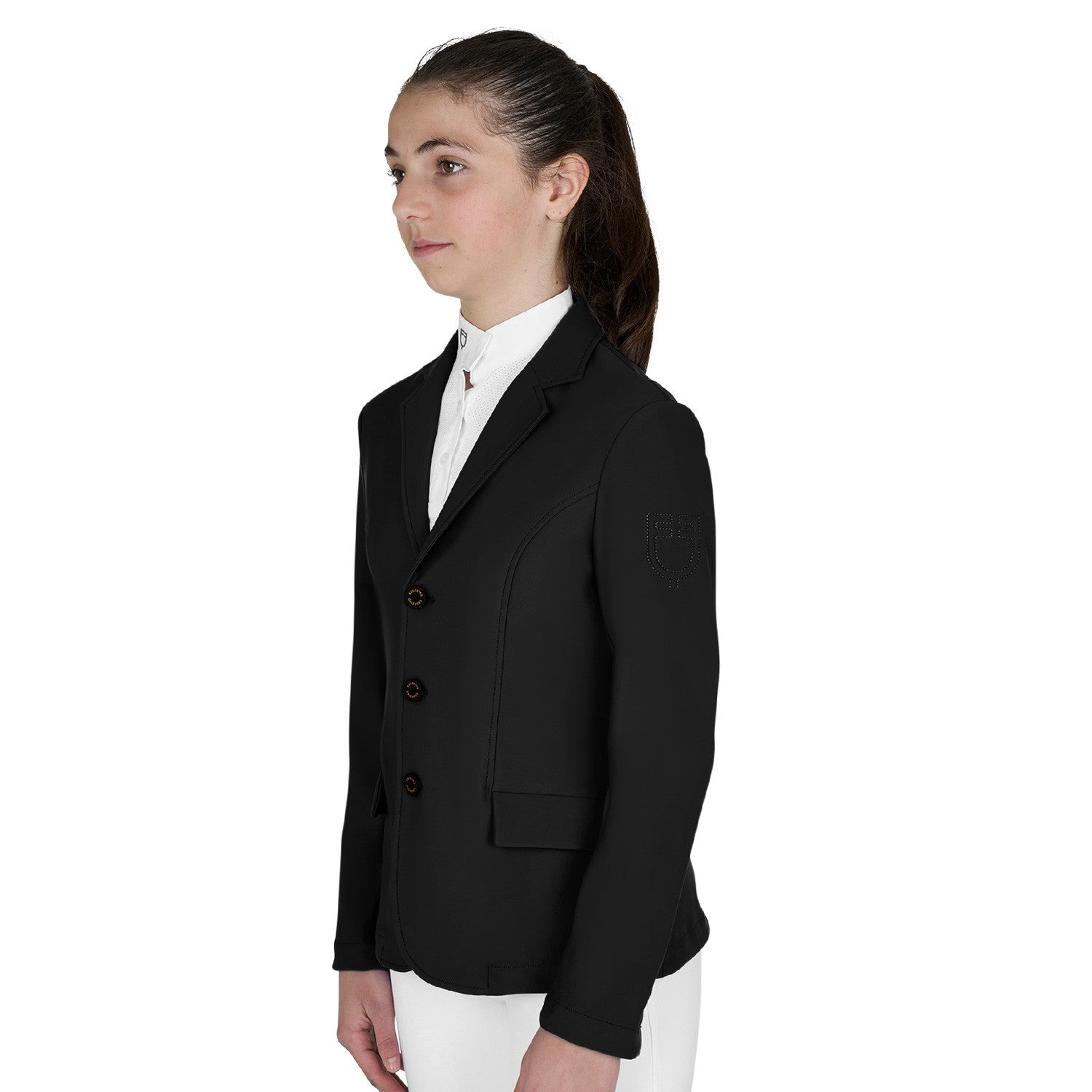 Kids' slim fit three button competition jacket