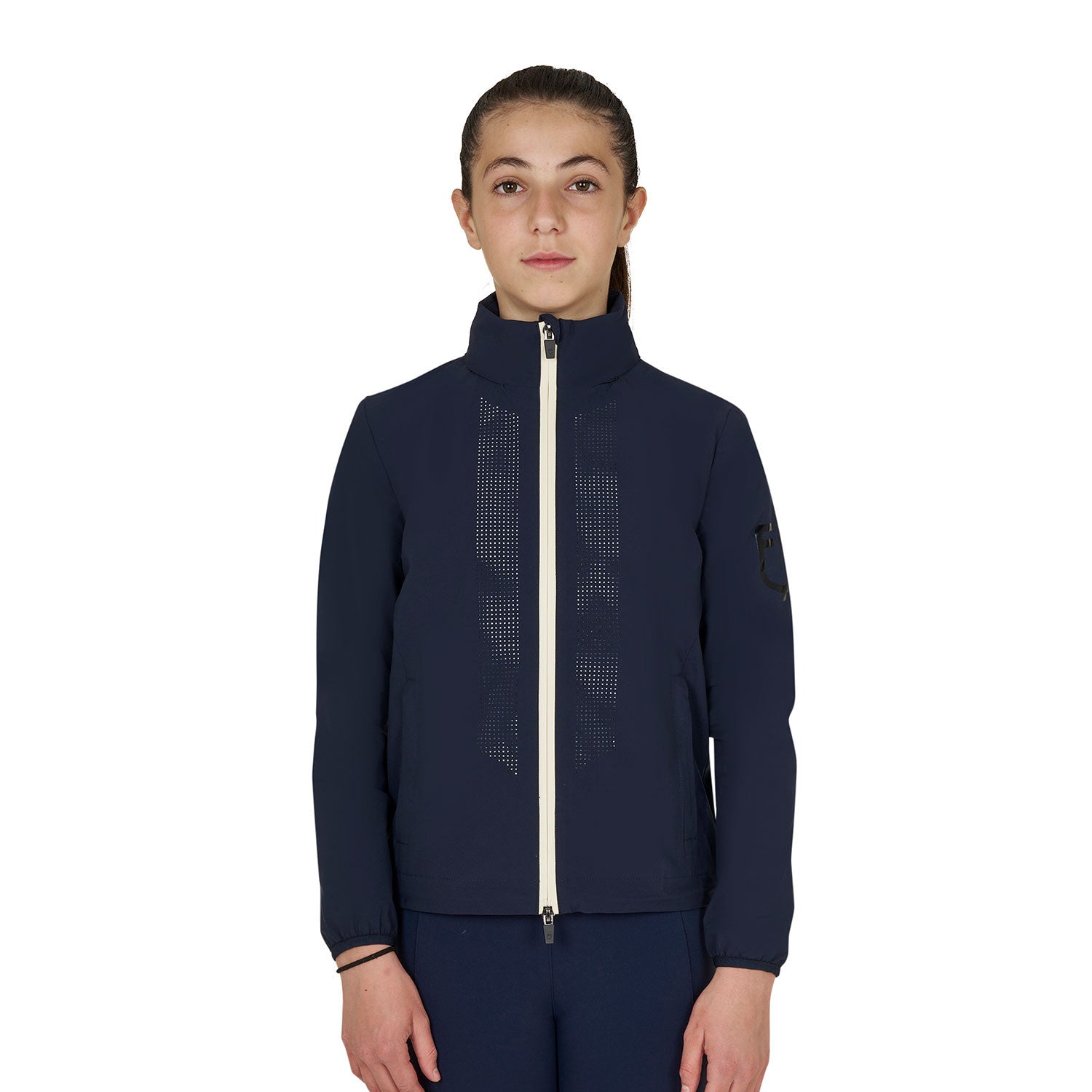 Equestro Kids' unisex softshell jacket with back logo