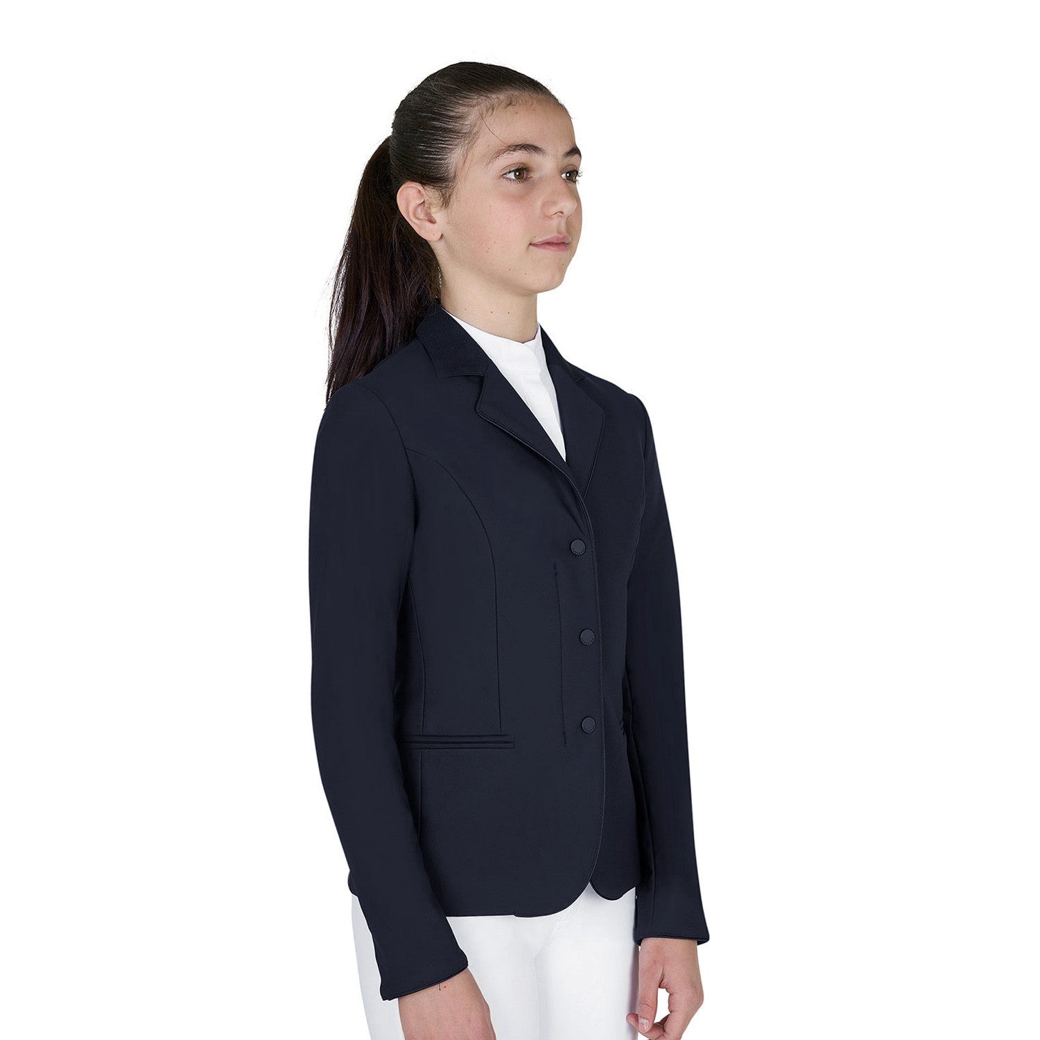 Kids' unisex competition jacket with zip and buttons