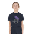 Equestro Kids' unisex Horse Jump Glossy cotton T-shirt