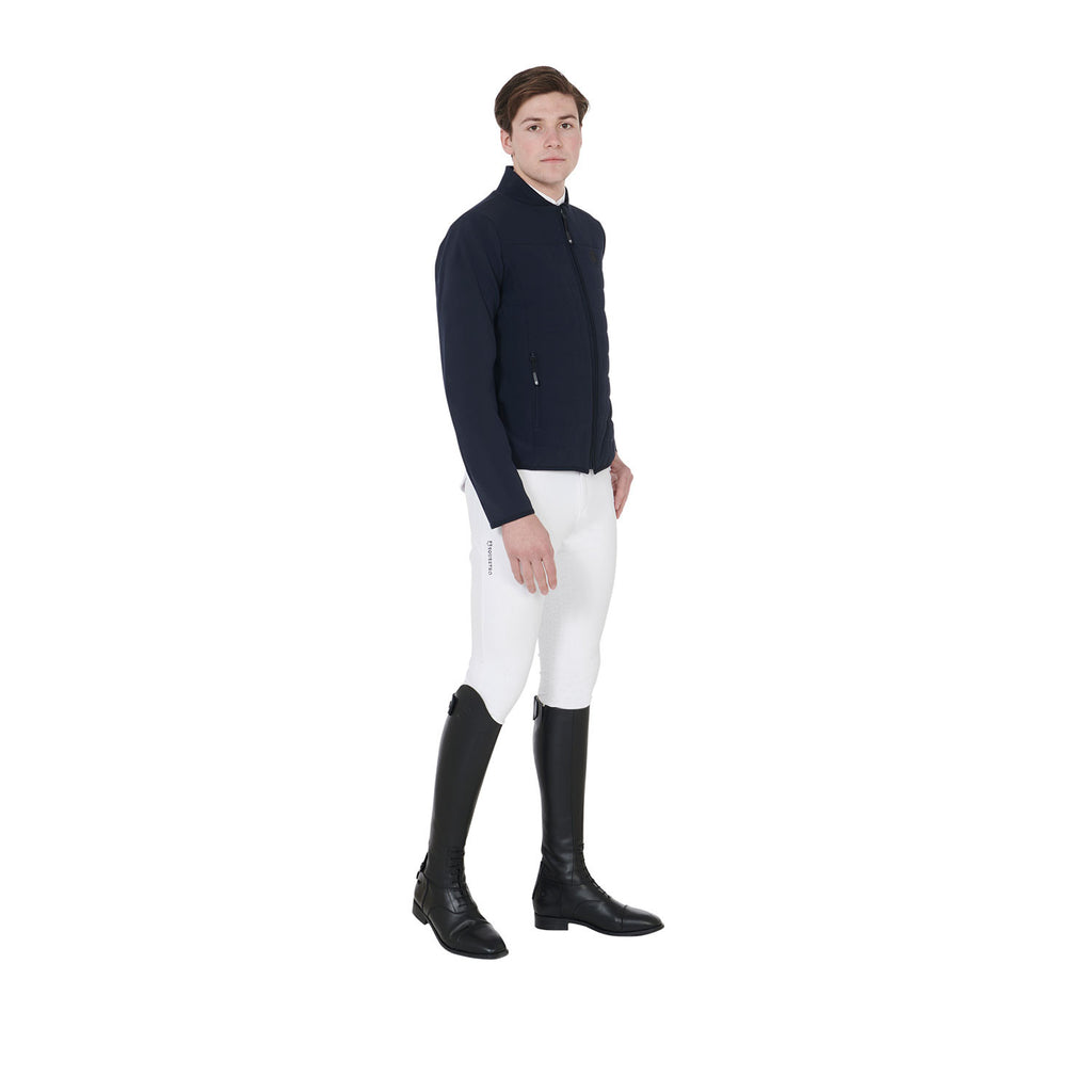 Men's jacket in perforated technical fabric