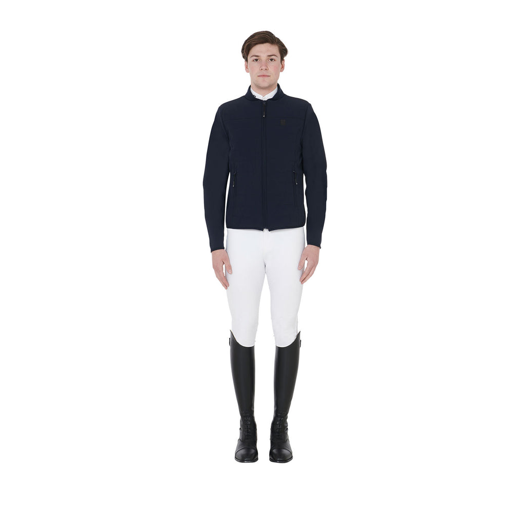 Men's jacket in perforated technical fabric