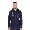 Men's sweatshirt with multi-logo hood