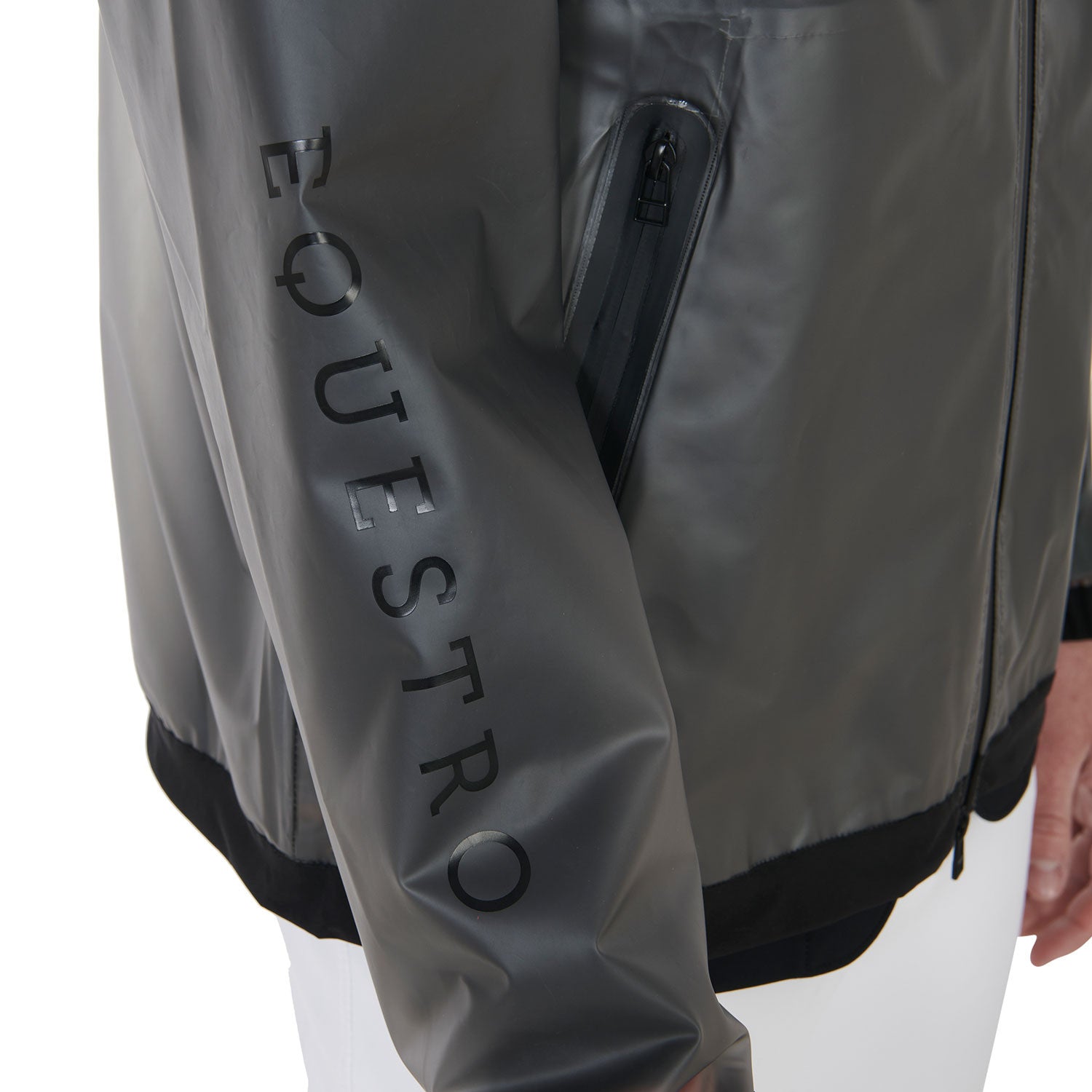 Men's transparent technical raincoat
